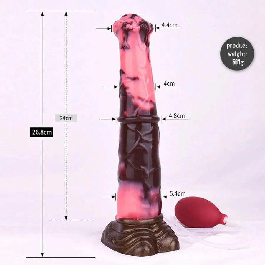 10 Inches Silicone Suction Cup Squirting Dildo