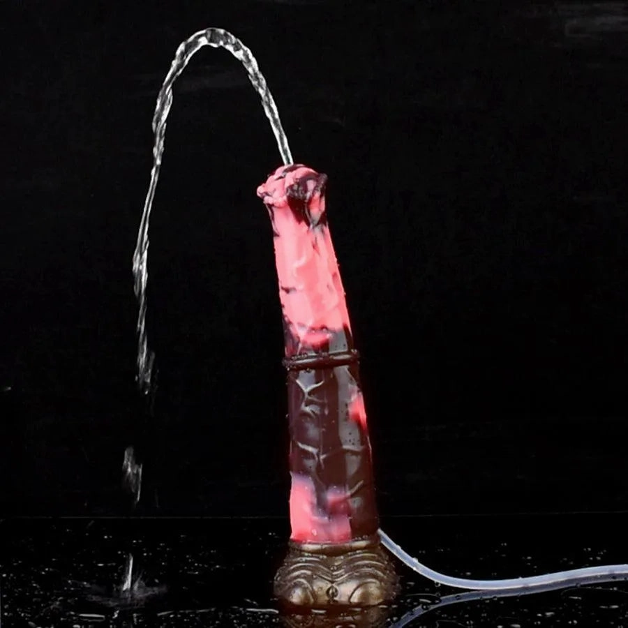10 Inches Silicone Suction Cup Squirting Dildo