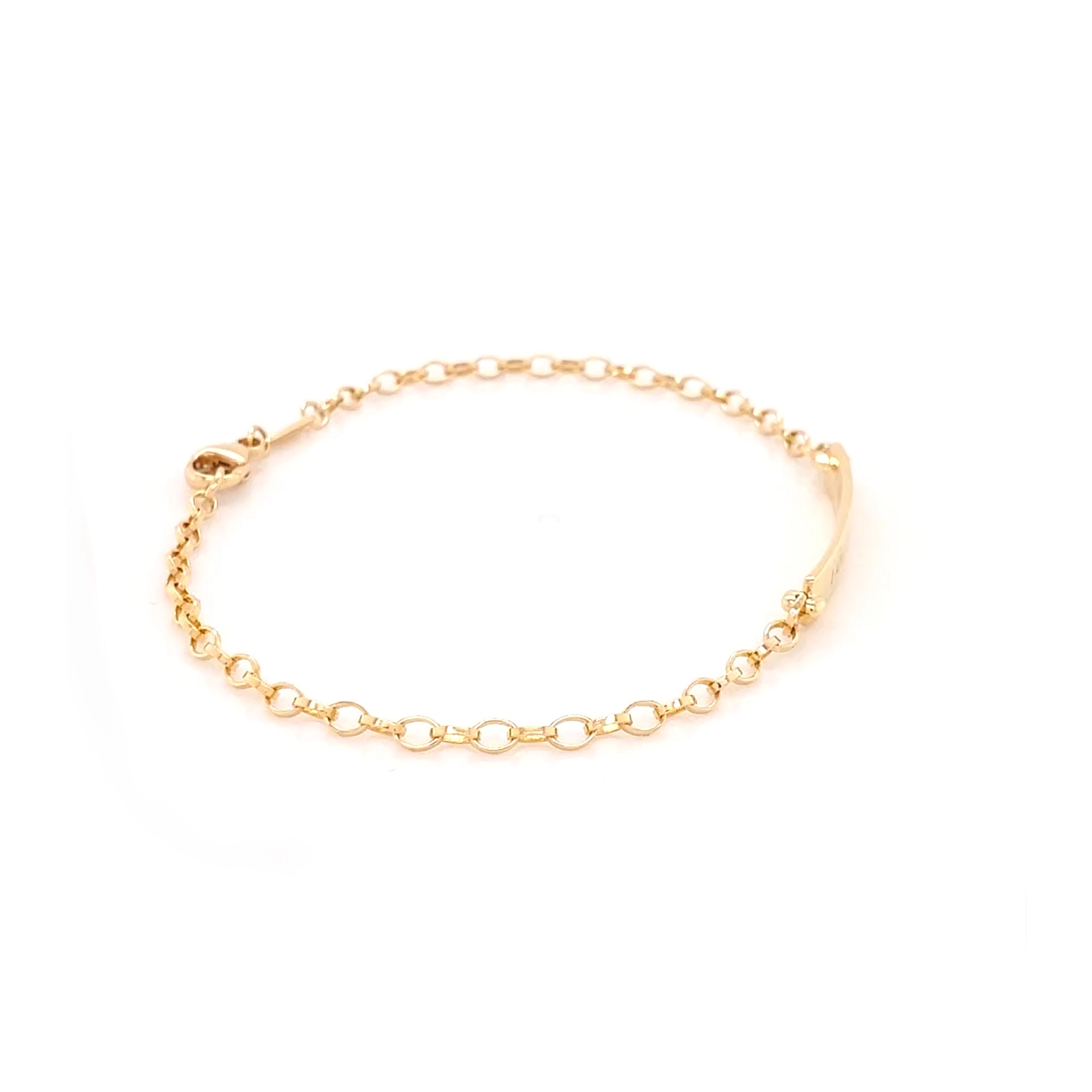 18K Yellow Gold "I Love You More" Petite Poesy Bracelet