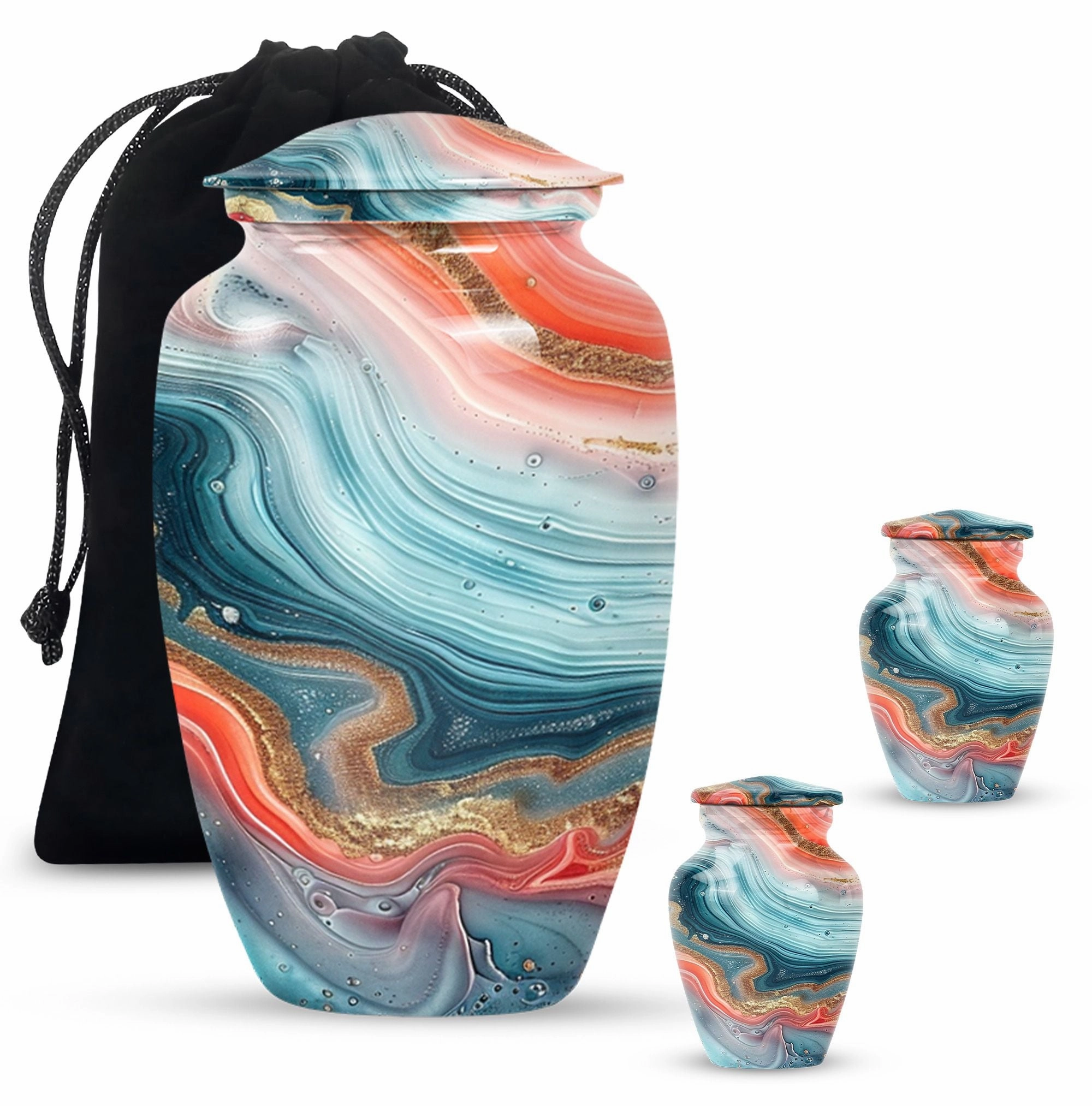 Abstract Design Urn - Keepsake Urn For Adult Cremated Ashes