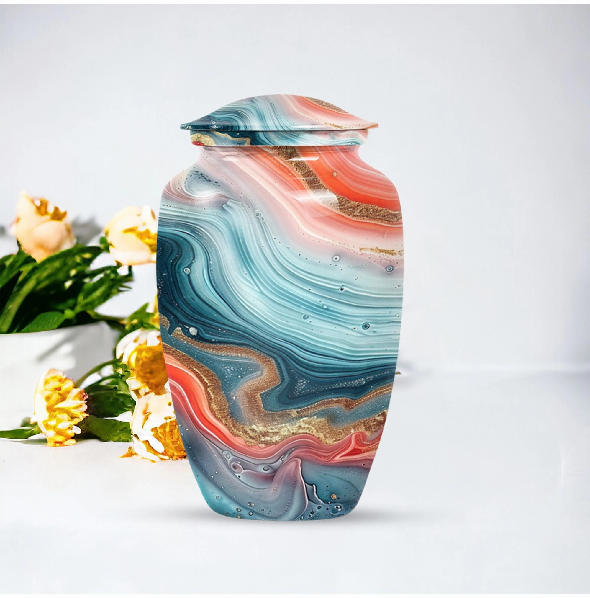 Abstract Design Urn - Keepsake Urn For Adult Cremated Ashes