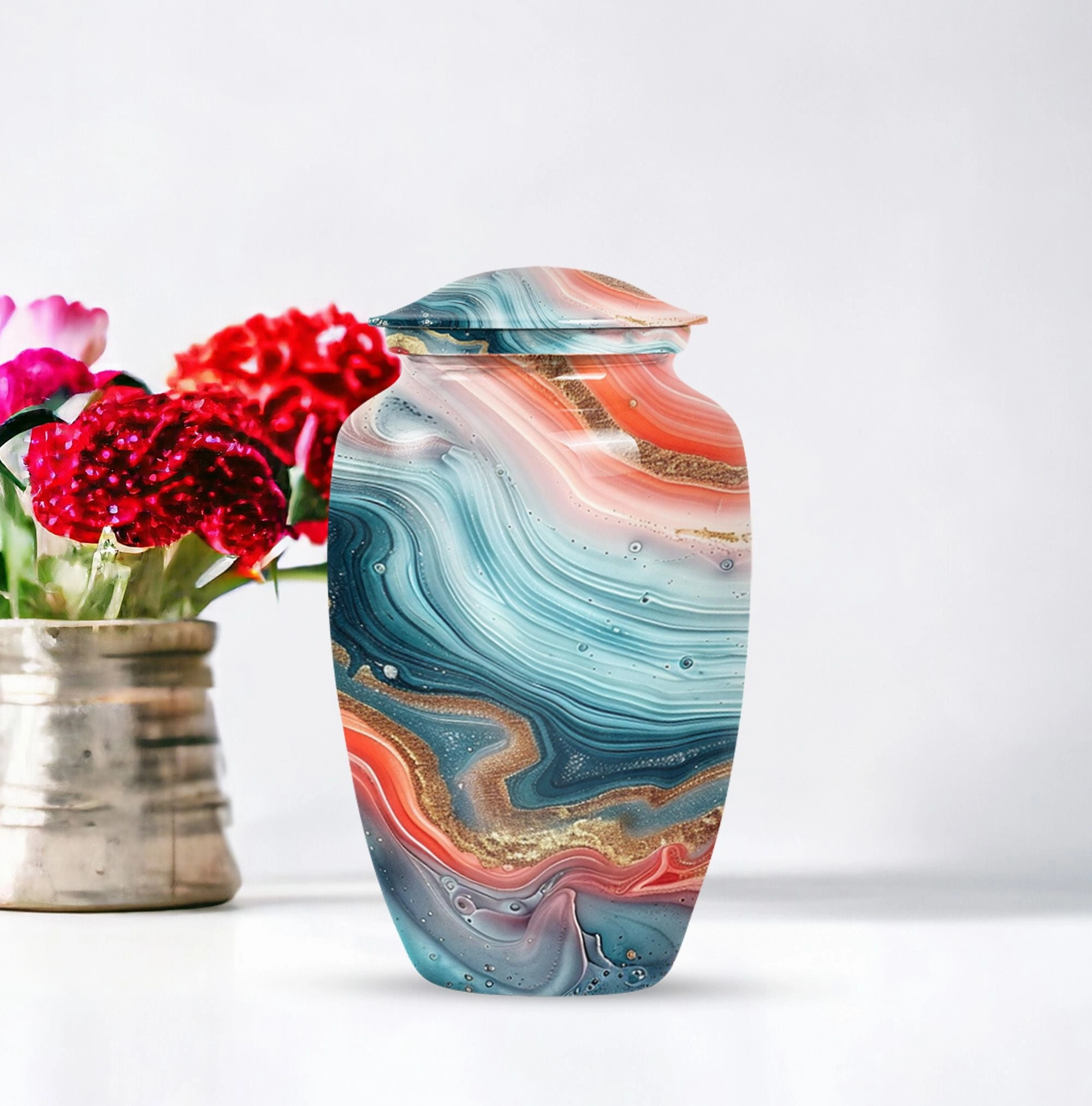 Abstract Design Urn - Keepsake Urn For Adult Cremated Ashes