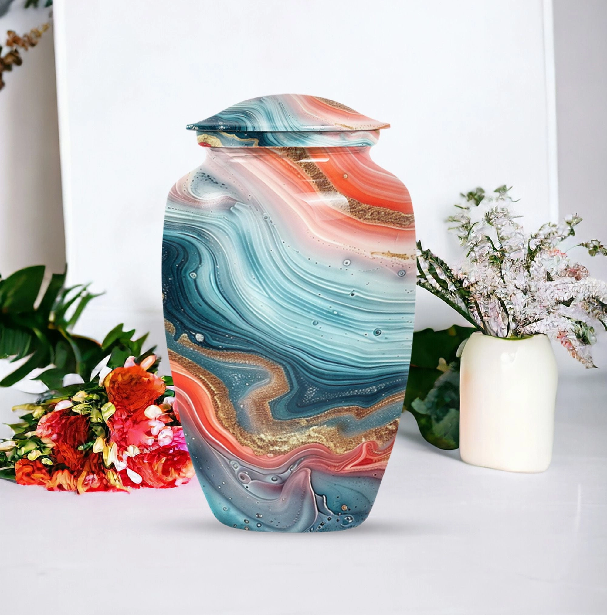 Abstract Design Urn - Keepsake Urn For Adult Cremated Ashes