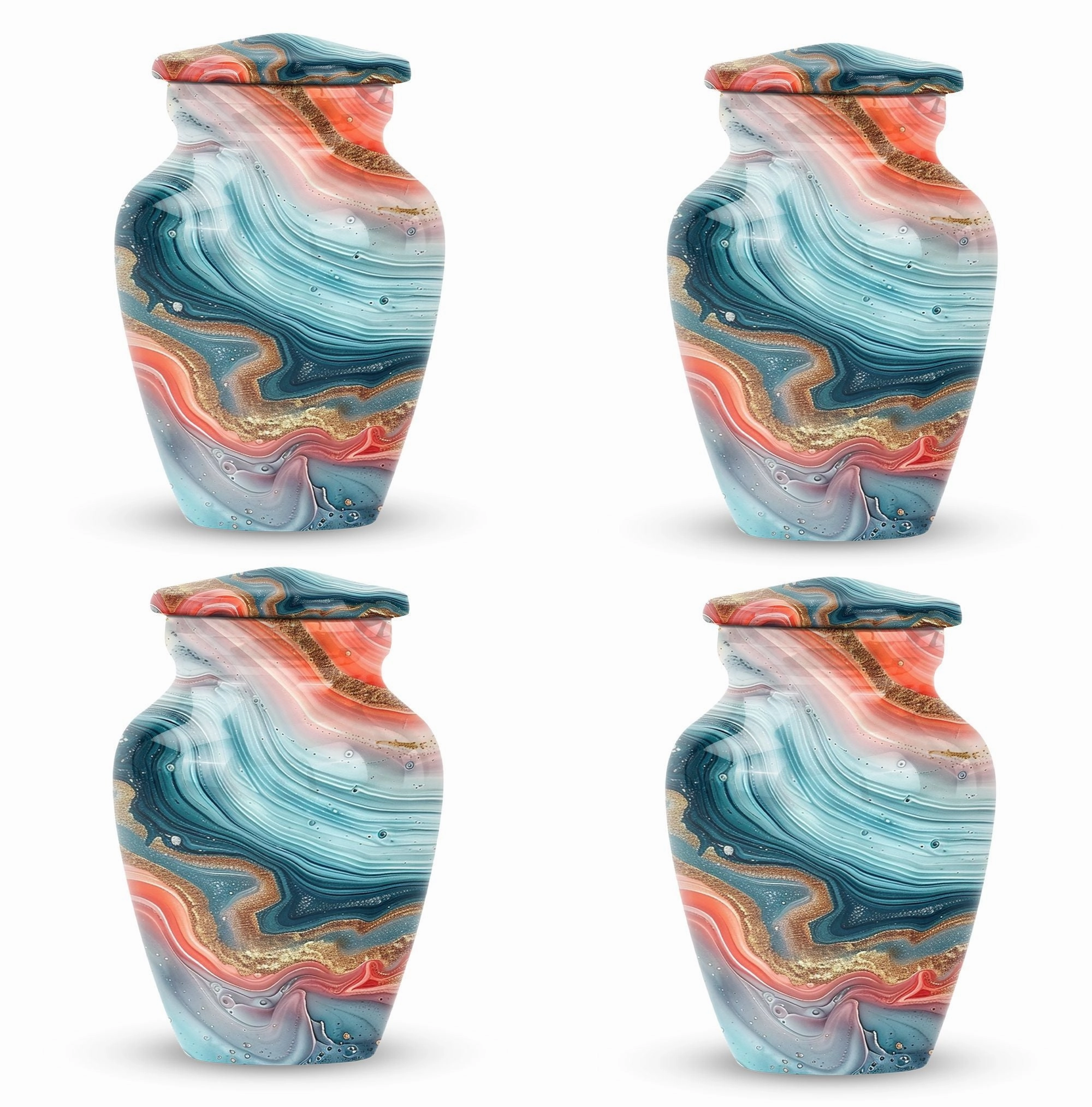 Abstract Design Urn - Keepsake Urn For Adult Cremated Ashes