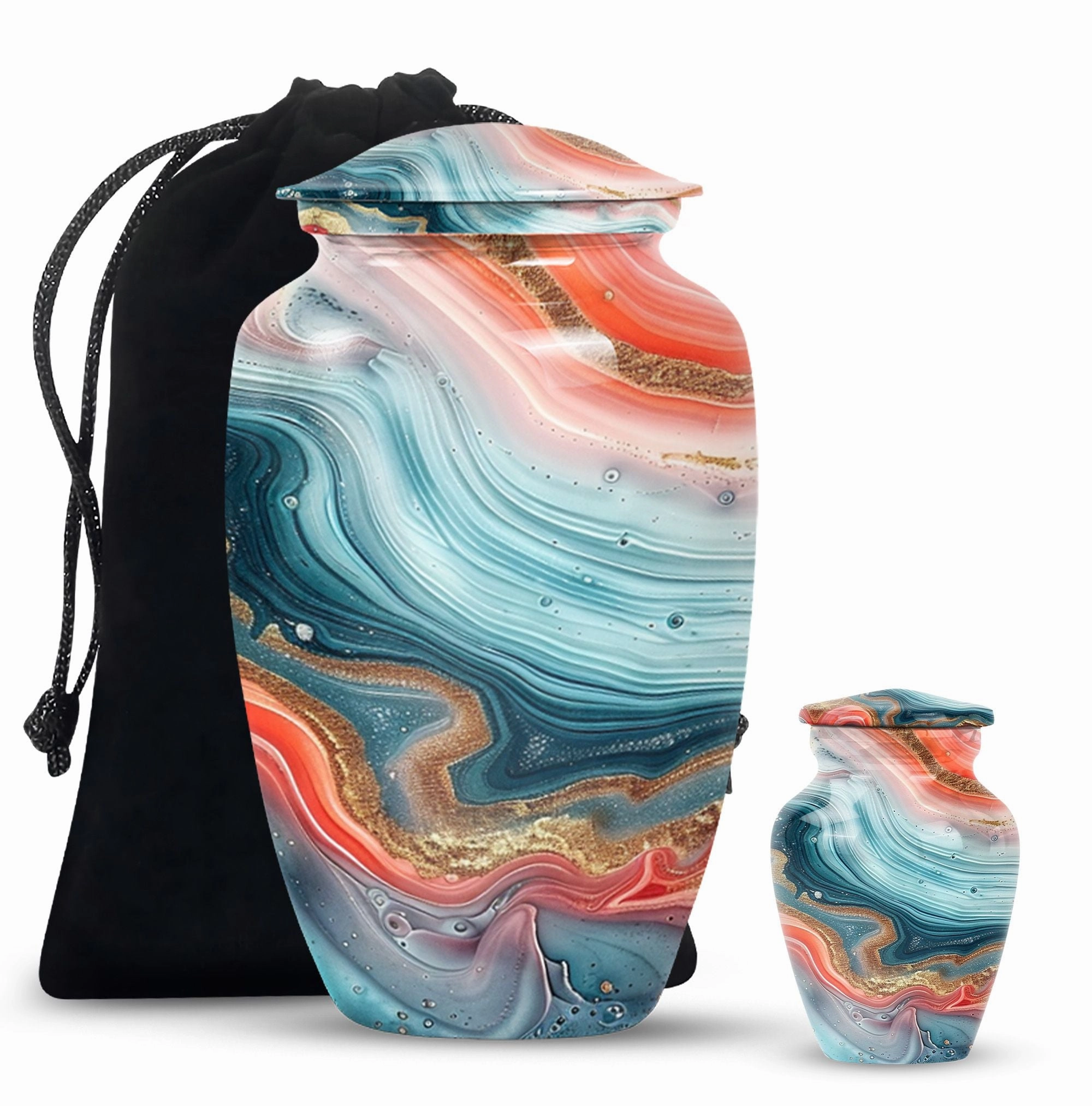 Abstract Design Urn - Keepsake Urn For Adult Cremated Ashes