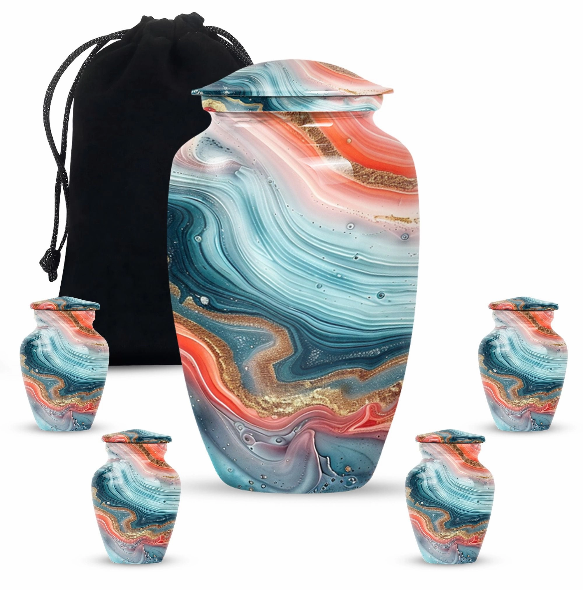 Abstract Design Urn - Keepsake Urn For Adult Cremated Ashes