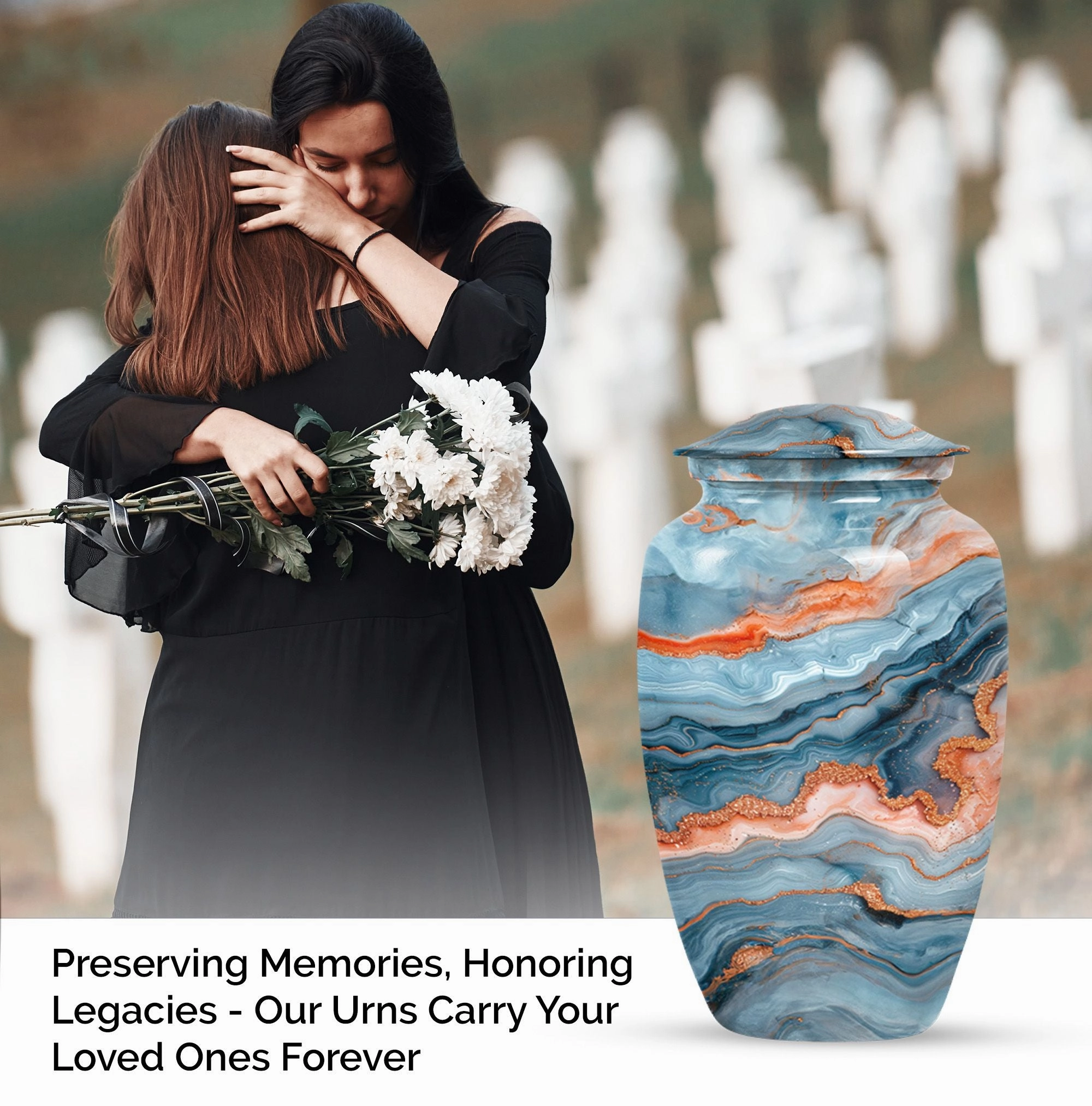 Abstract Haven: Large, Women's Transcendent Burial Urn