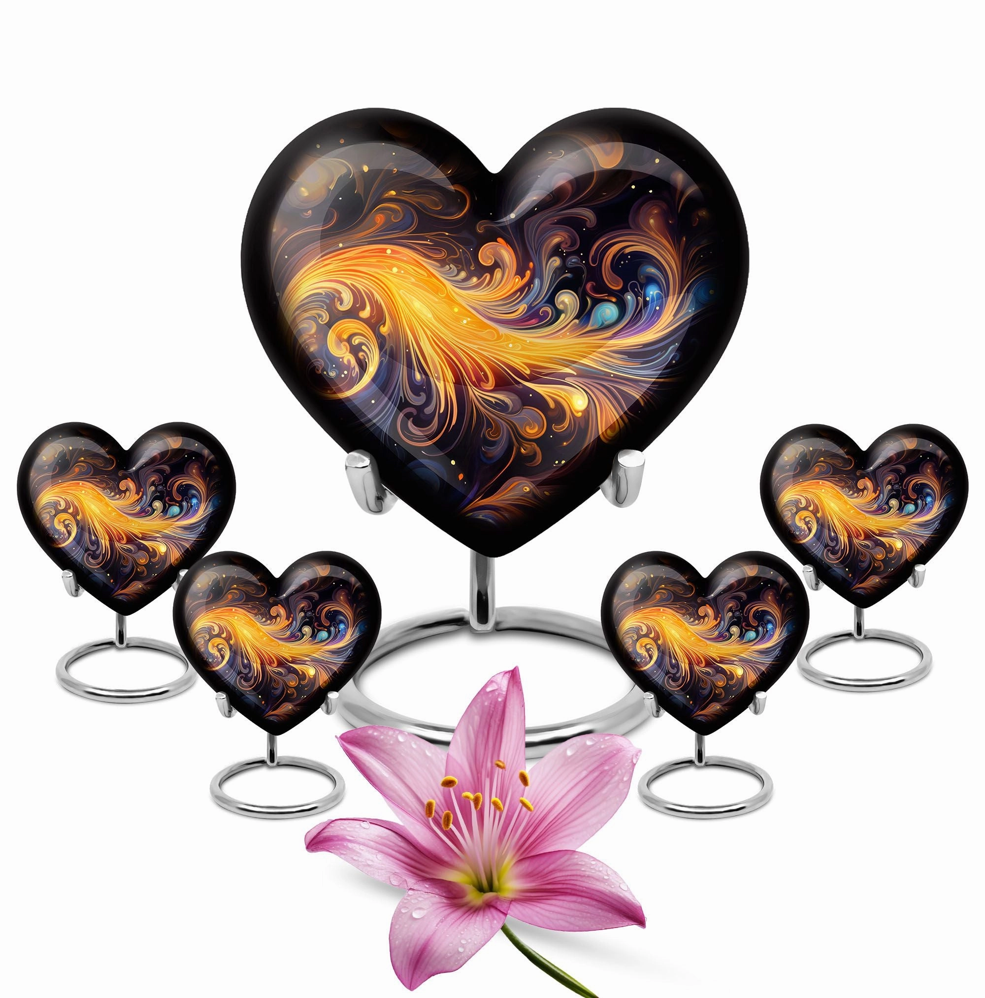 Abstract Large Memorial Urn for Adult Human Ashes