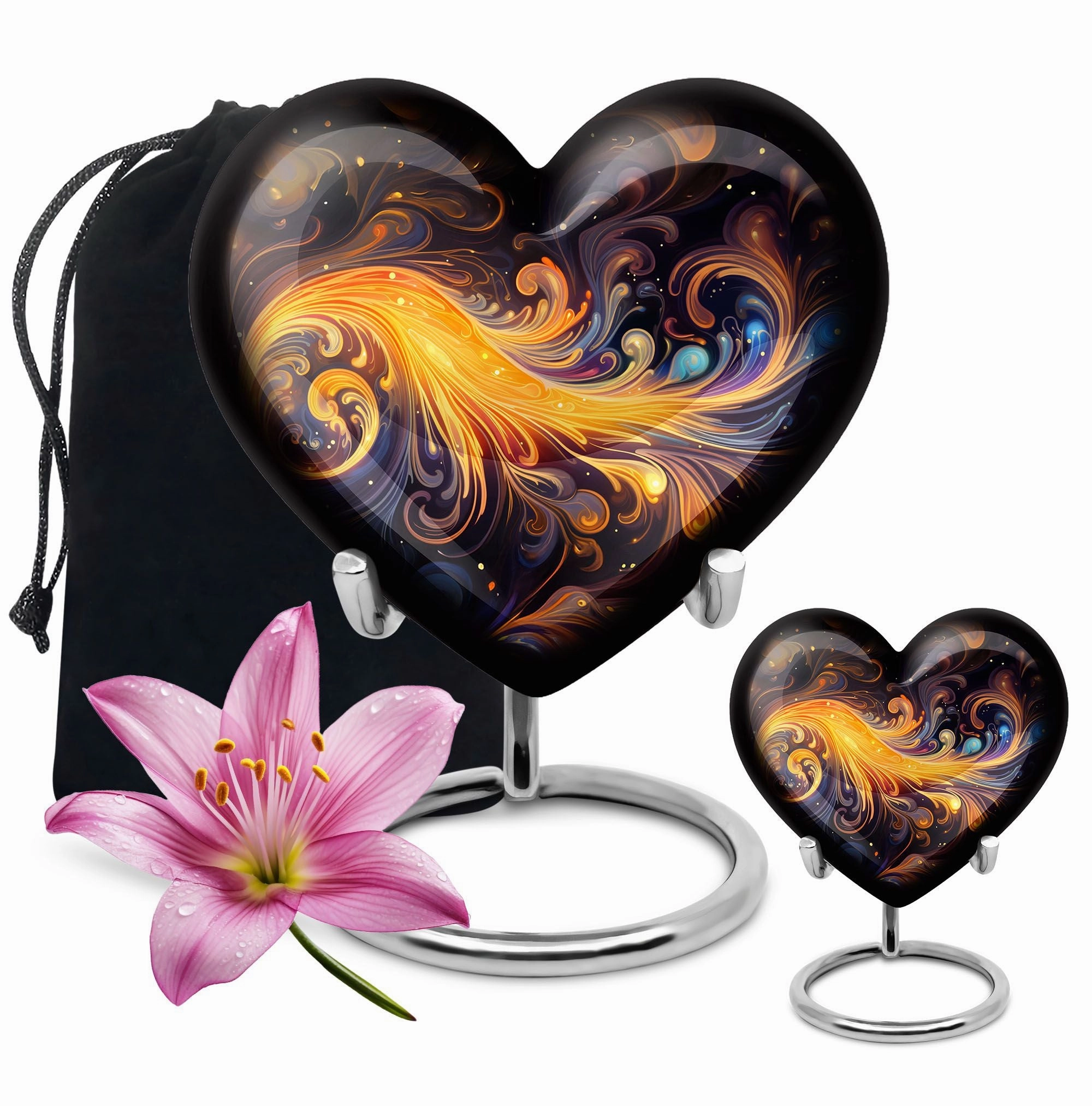 Abstract Large Memorial Urn for Adult Human Ashes