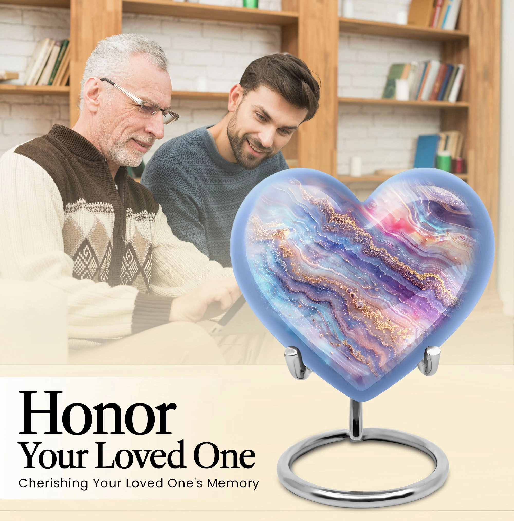 Abstract Memorial Urn - A Majestic Tribute for Male Adult