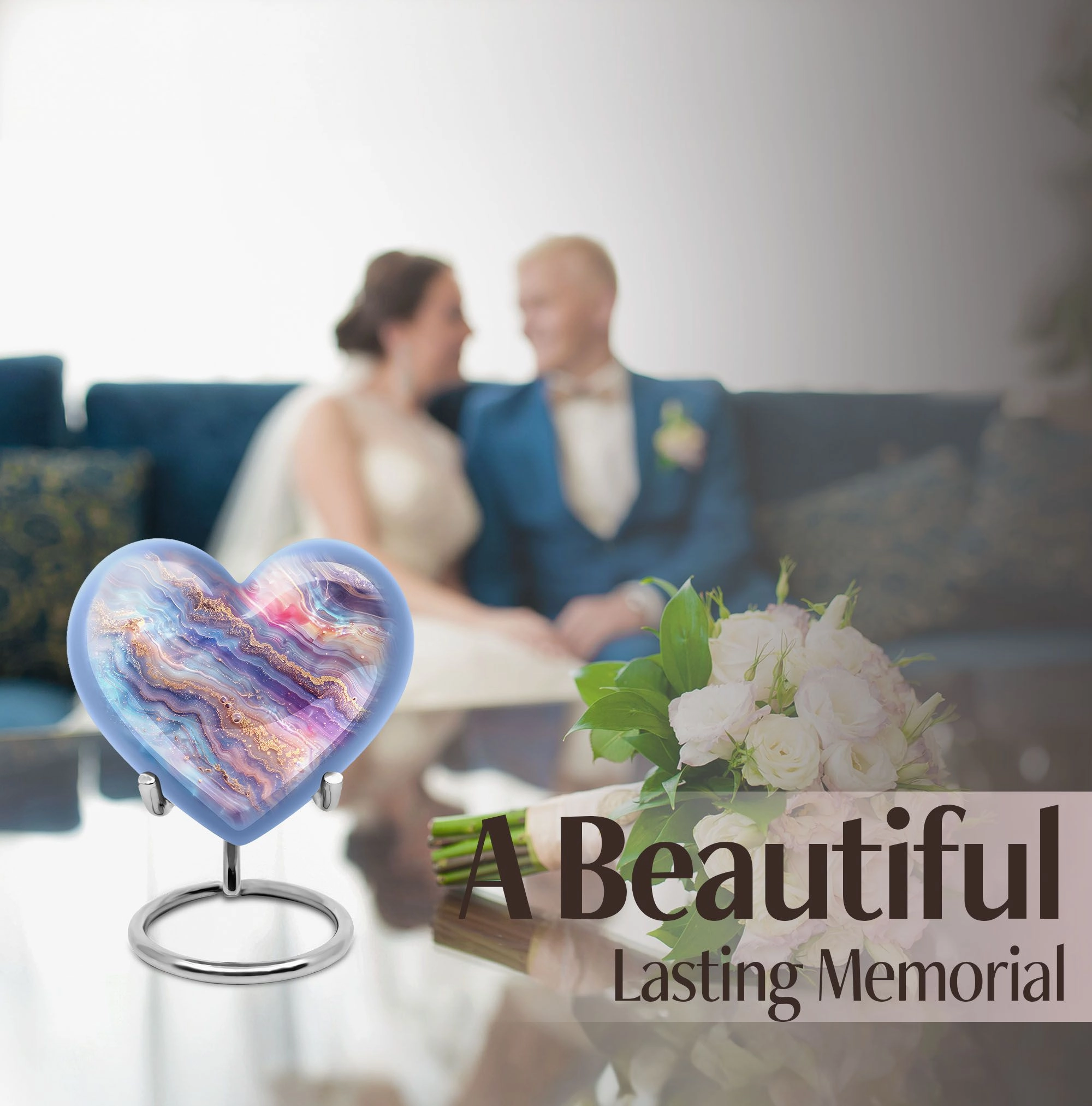 Abstract Memorial Urn - A Majestic Tribute for Male Adult