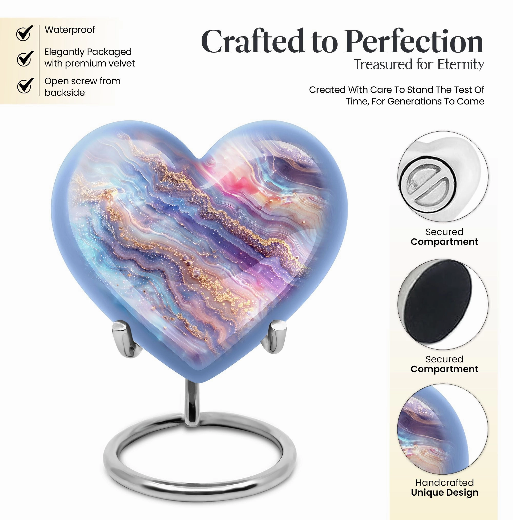 Abstract Memorial Urn - A Majestic Tribute for Male Adult