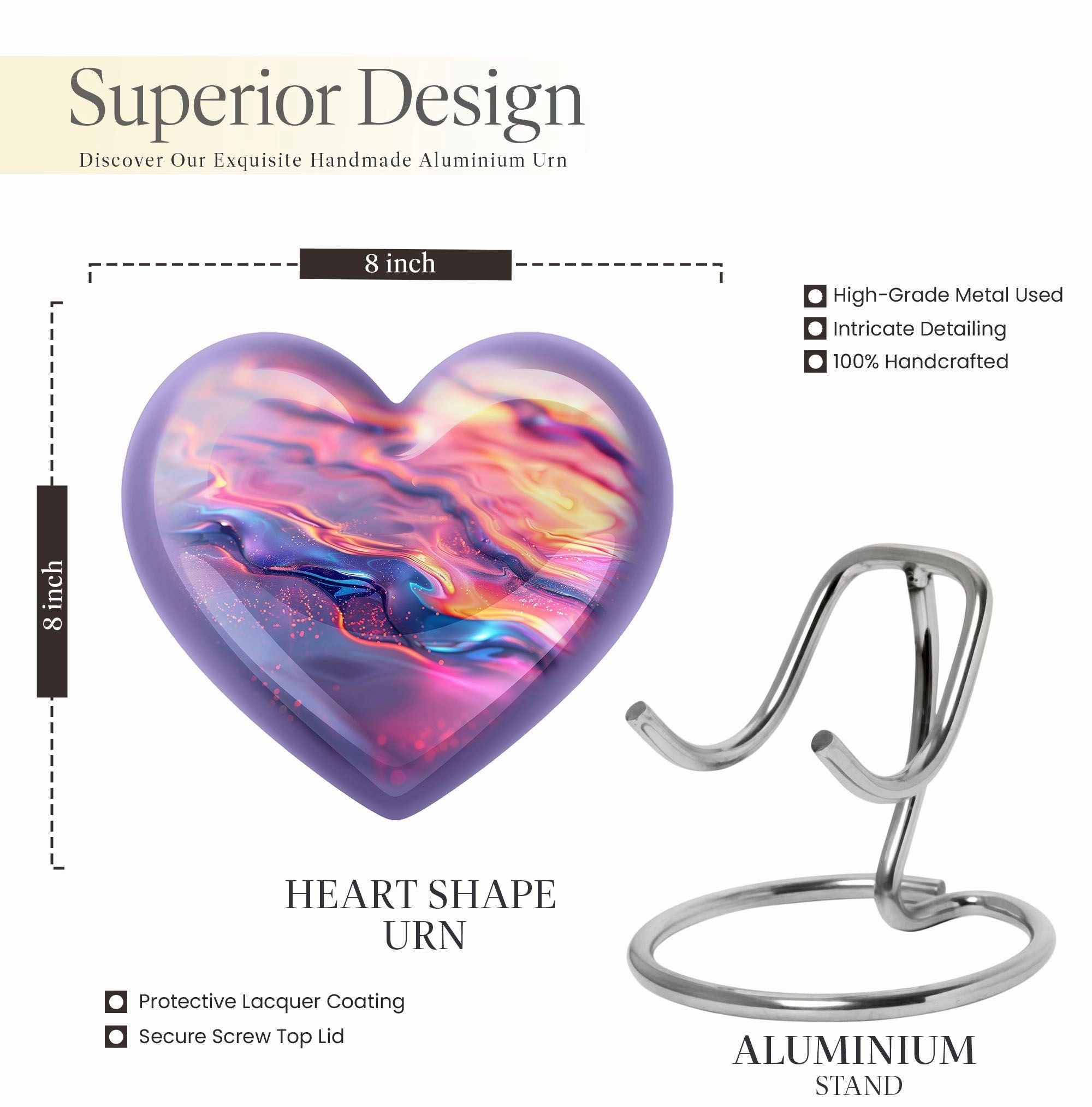 Abstract Urn: Elegant Large Cremation Urn for Adult Female