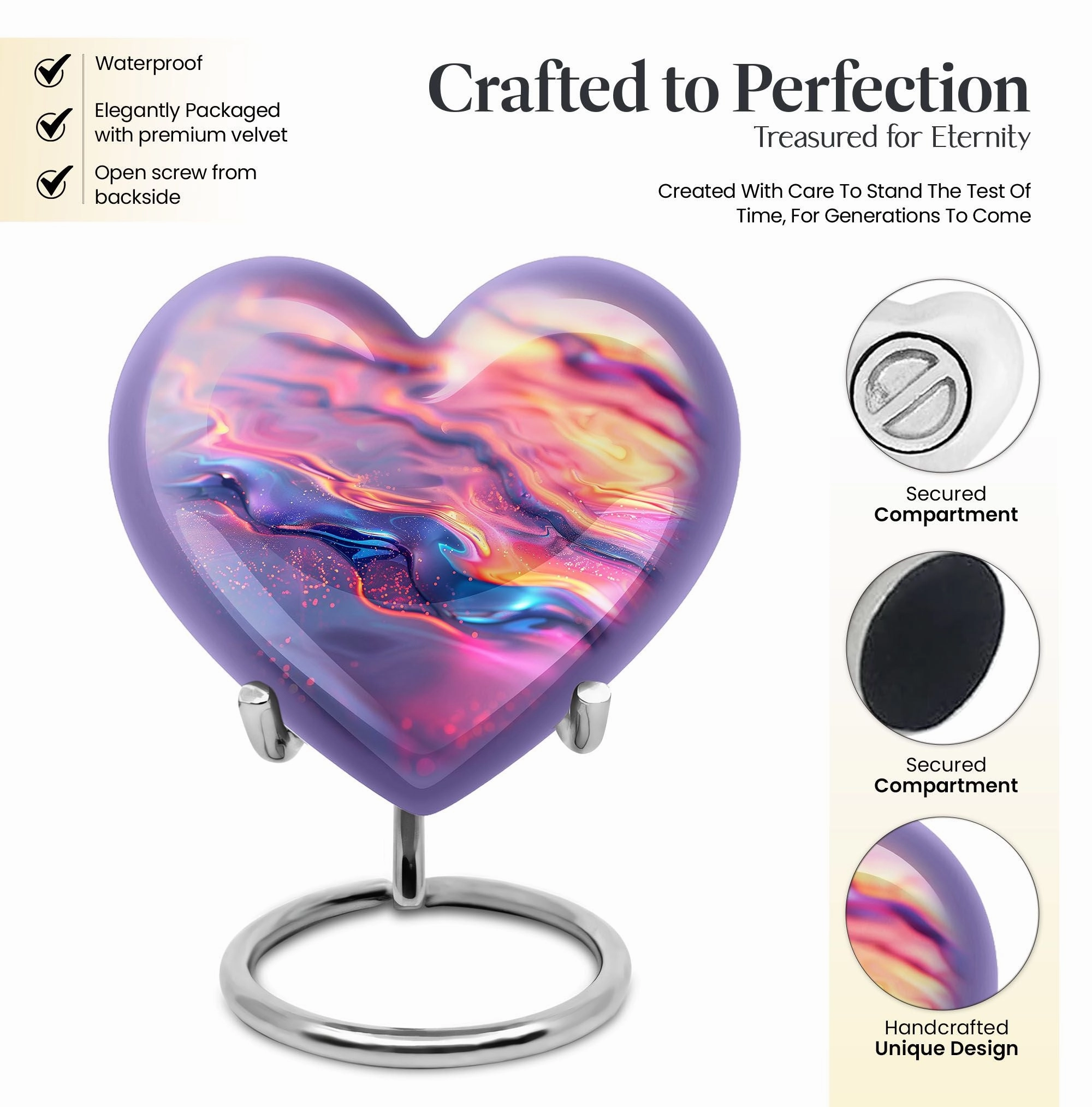 Abstract Urn: Elegant Large Cremation Urn for Adult Female