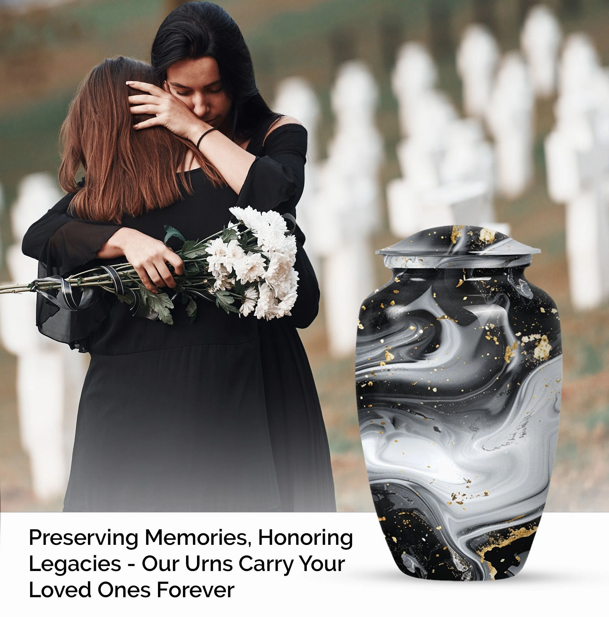 Abstract Urn: Heirloom-Quality Adult Male Cremation Masterpiece