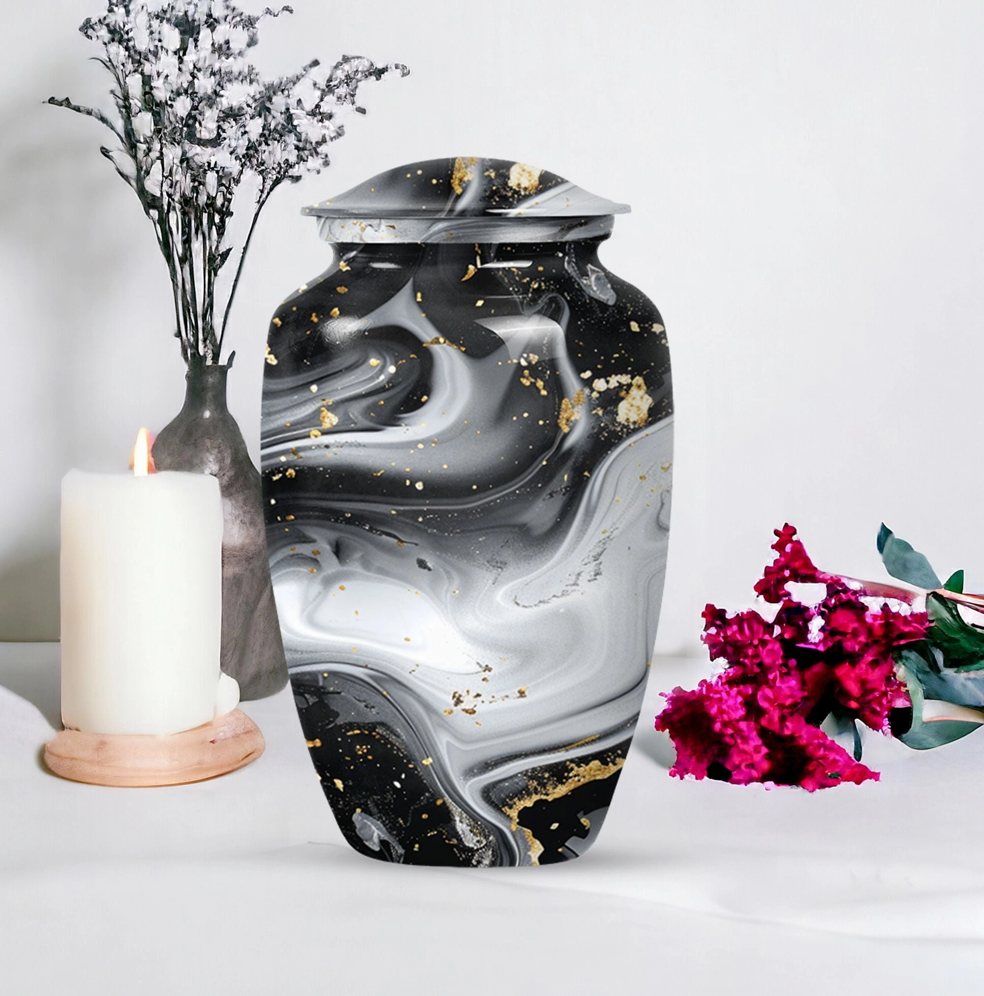Abstract Urn: Heirloom-Quality Adult Male Cremation Masterpiece