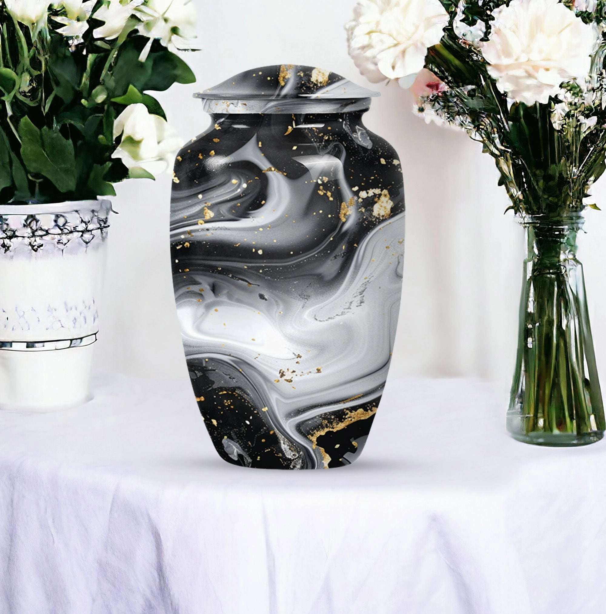 Abstract Urn: Heirloom-Quality Adult Male Cremation Masterpiece