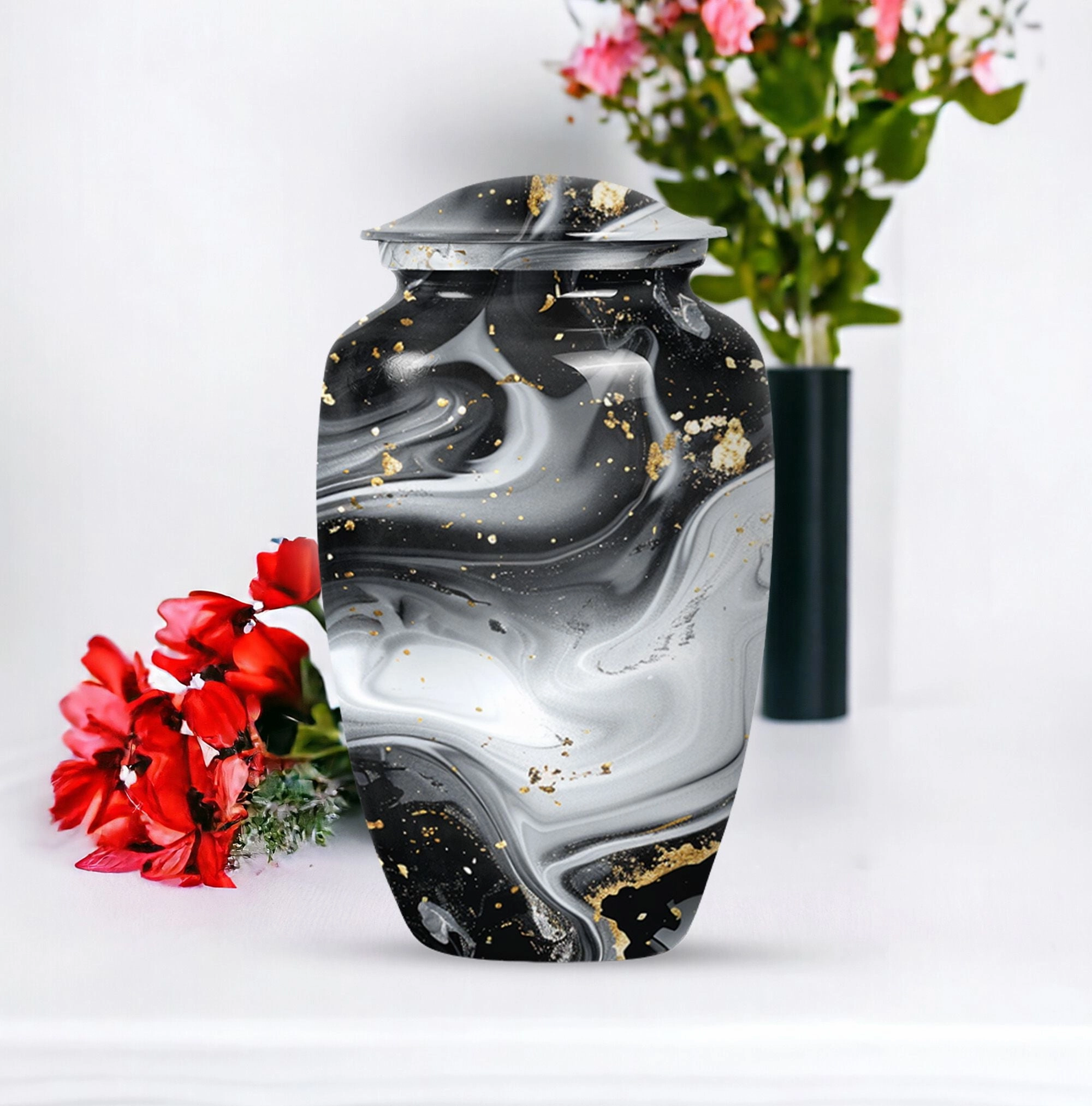 Abstract Urn: Heirloom-Quality Adult Male Cremation Masterpiece