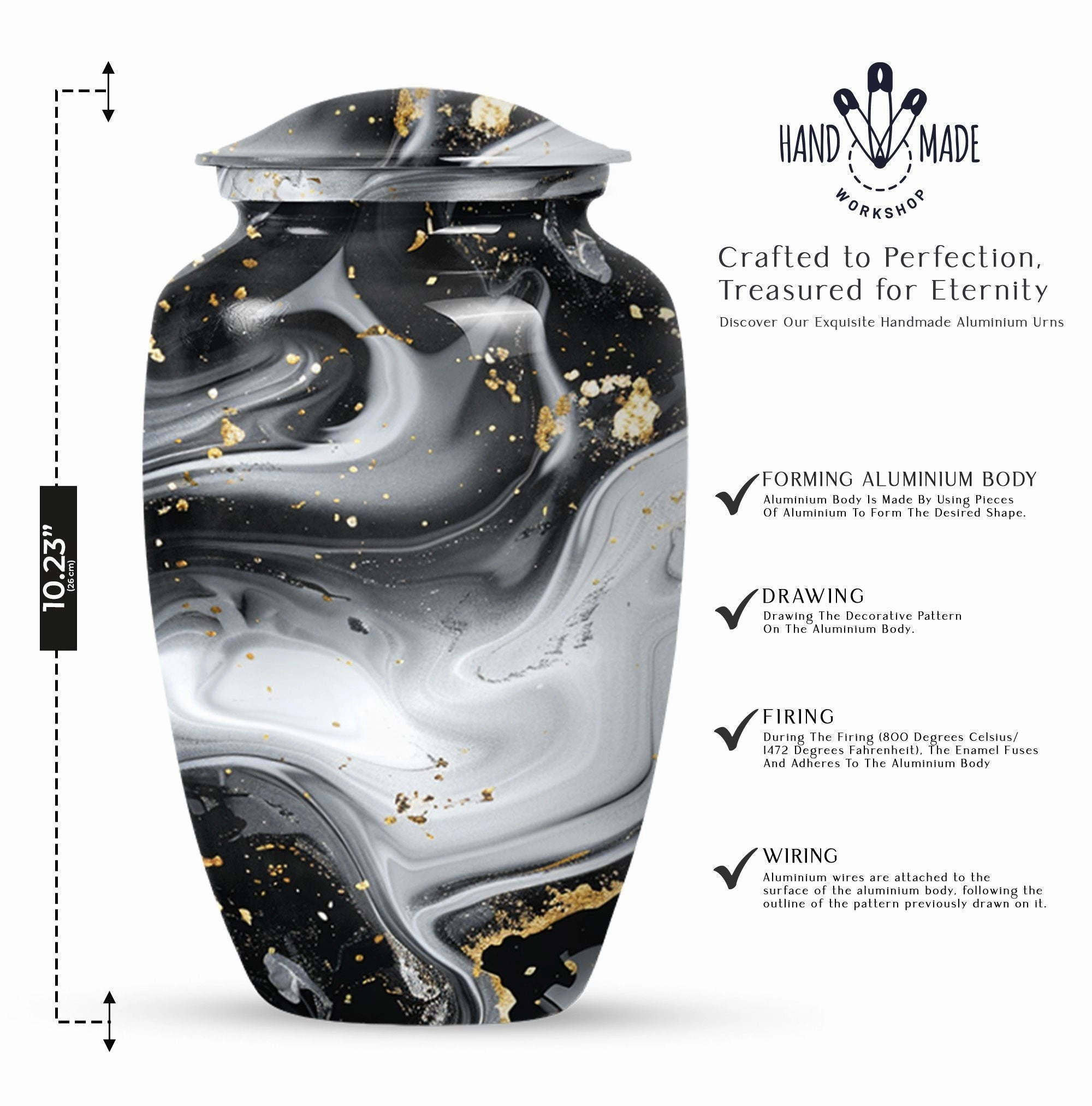 Abstract Urn: Heirloom-Quality Adult Male Cremation Masterpiece