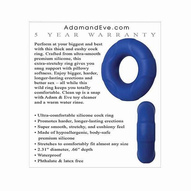 Adam & Eve - Big Man Silicone Cock Ring (Blue)