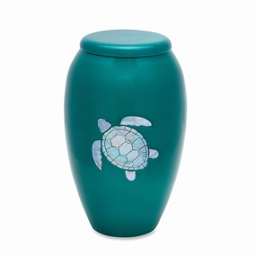 ADULT Alloy- 7732- Green with Mother of Pearl Turtle