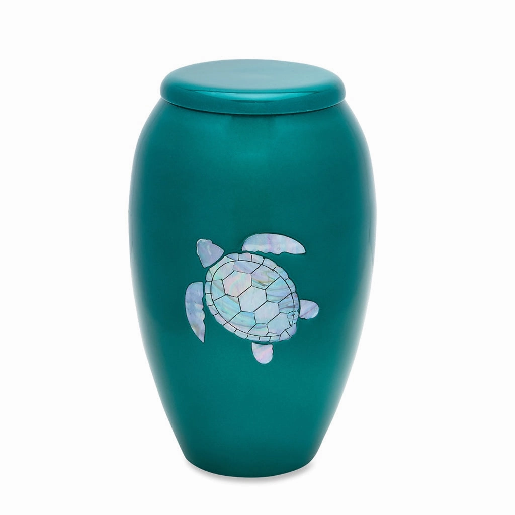 ADULT Alloy- 7732- Green with Mother of Pearl Turtle