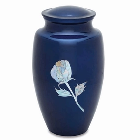 ADULT Alloy urn - Mother of Pearl Rose