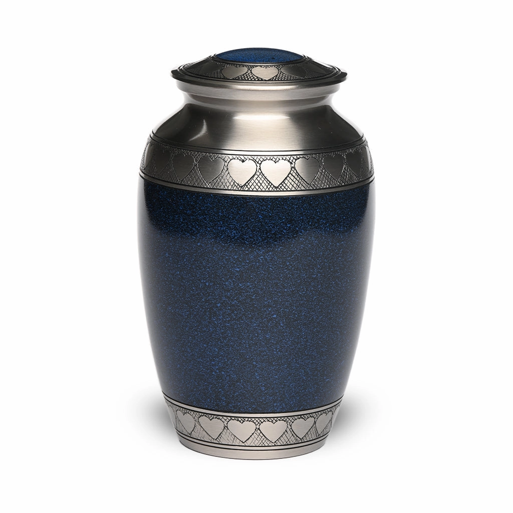 ADULT Brass Urn -2263- Heart Bands