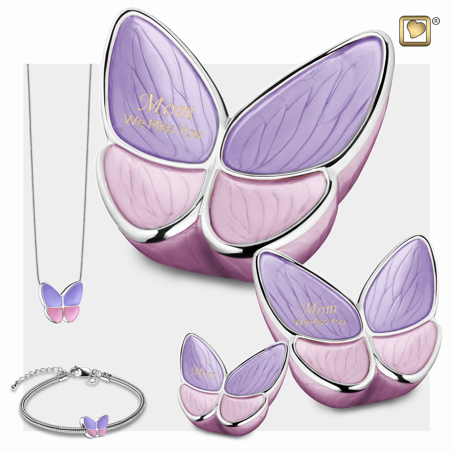 Adult Wings of Hope Butterfly Lavender Cremation Urn