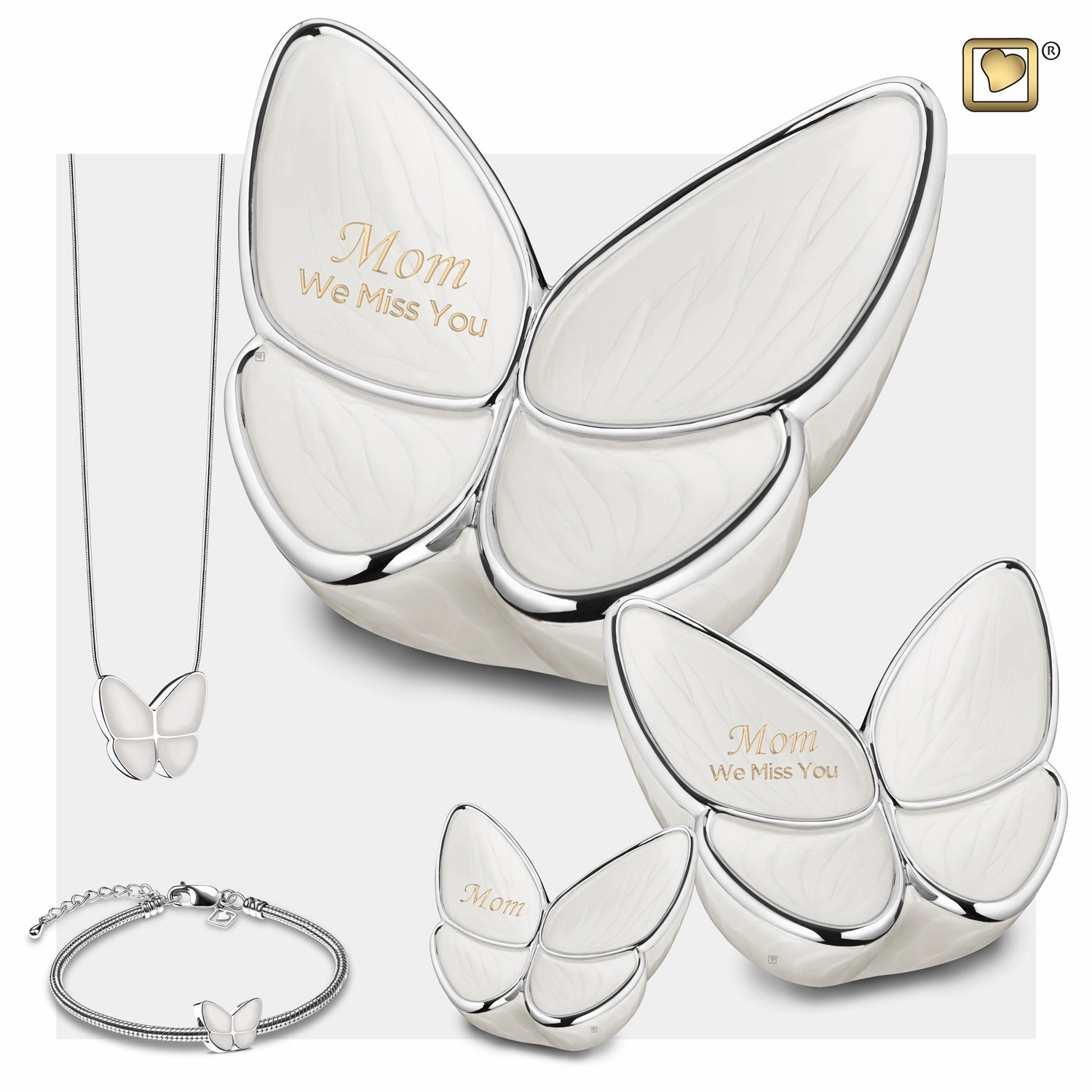 Adult Wings of Hope Butterfly Pearl Cremation Urn