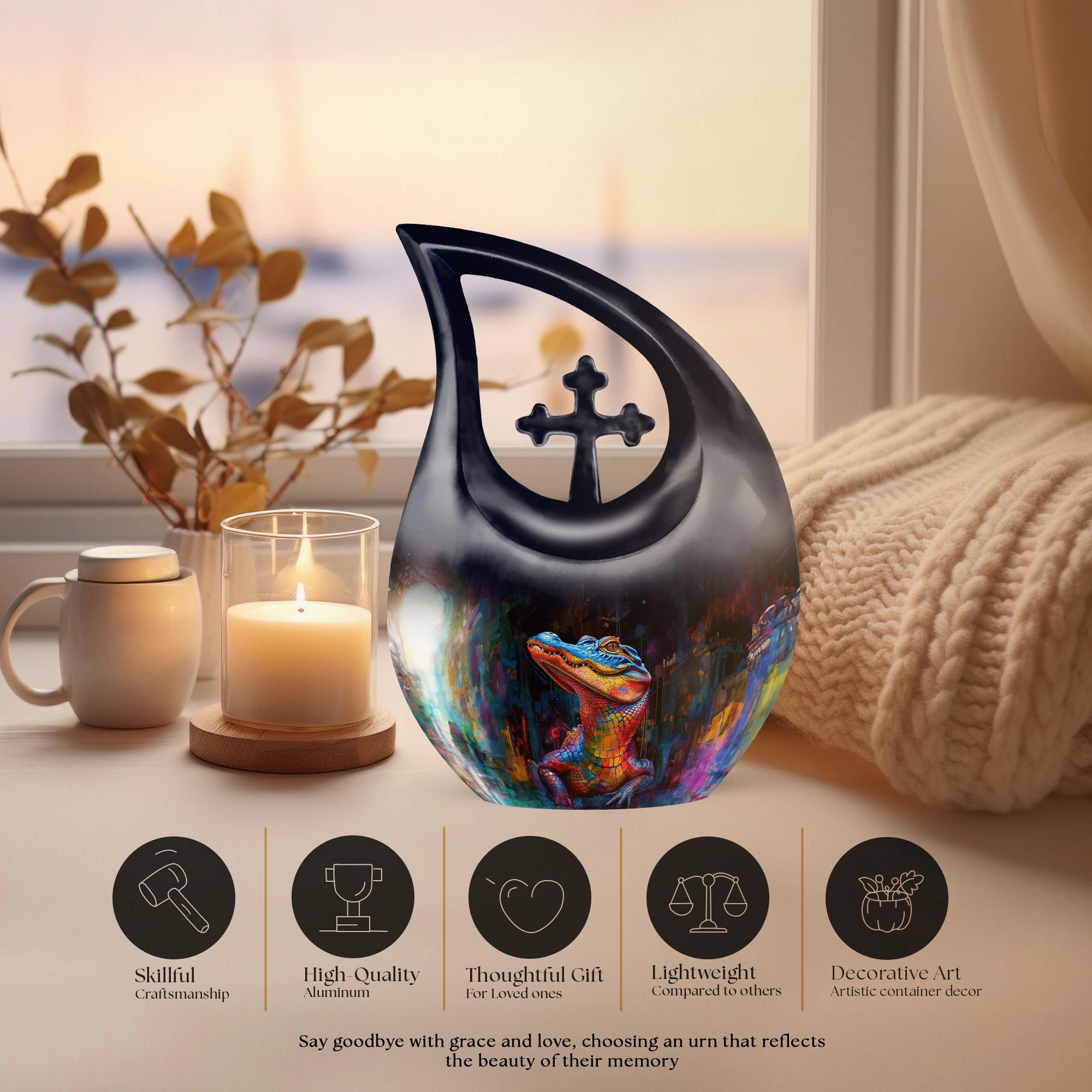 Alligator Legacy - Large Cremation Urn for Adult Human Ashes