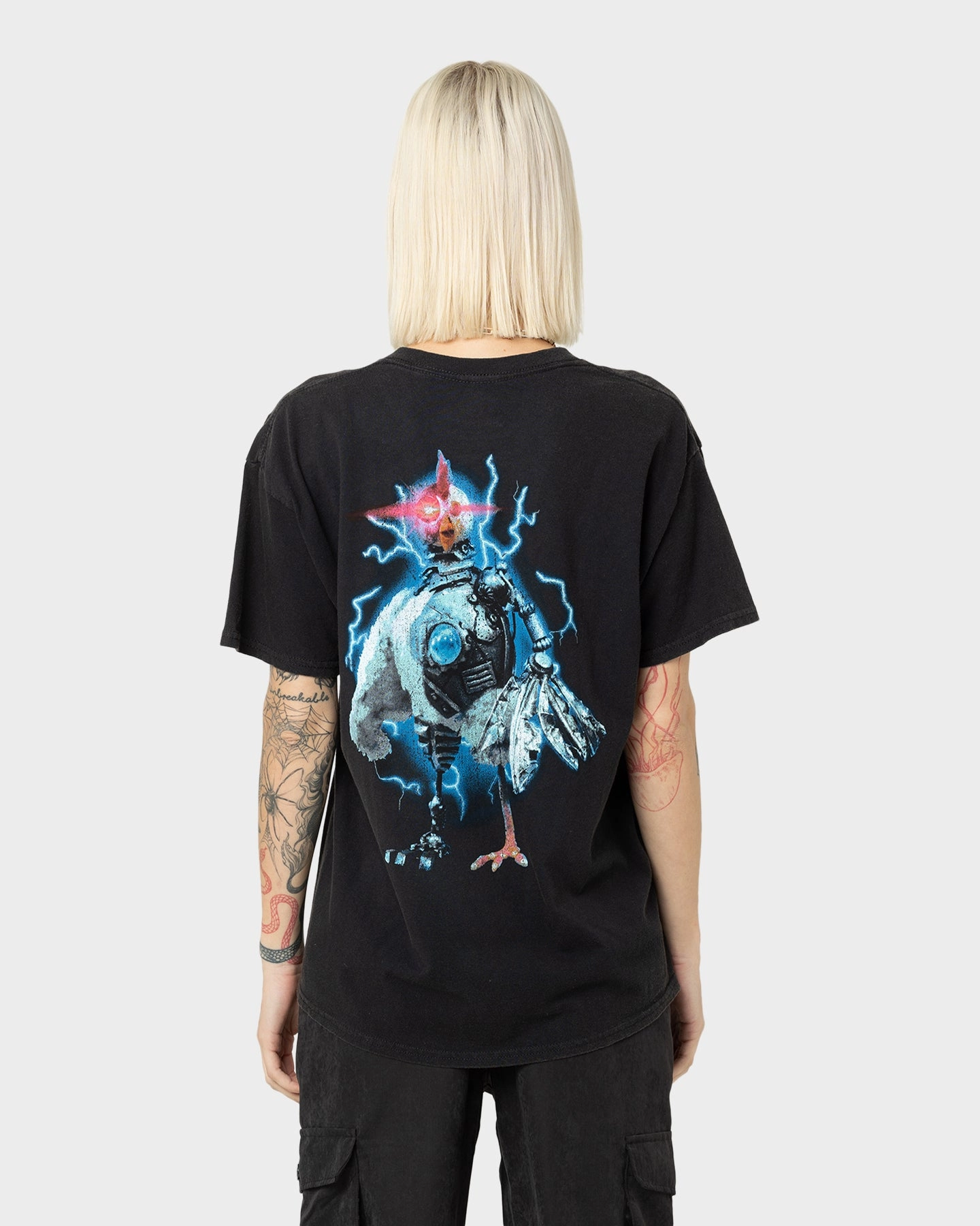 American Thrift Robot Chicken Vintage T-Shirt Black Wash