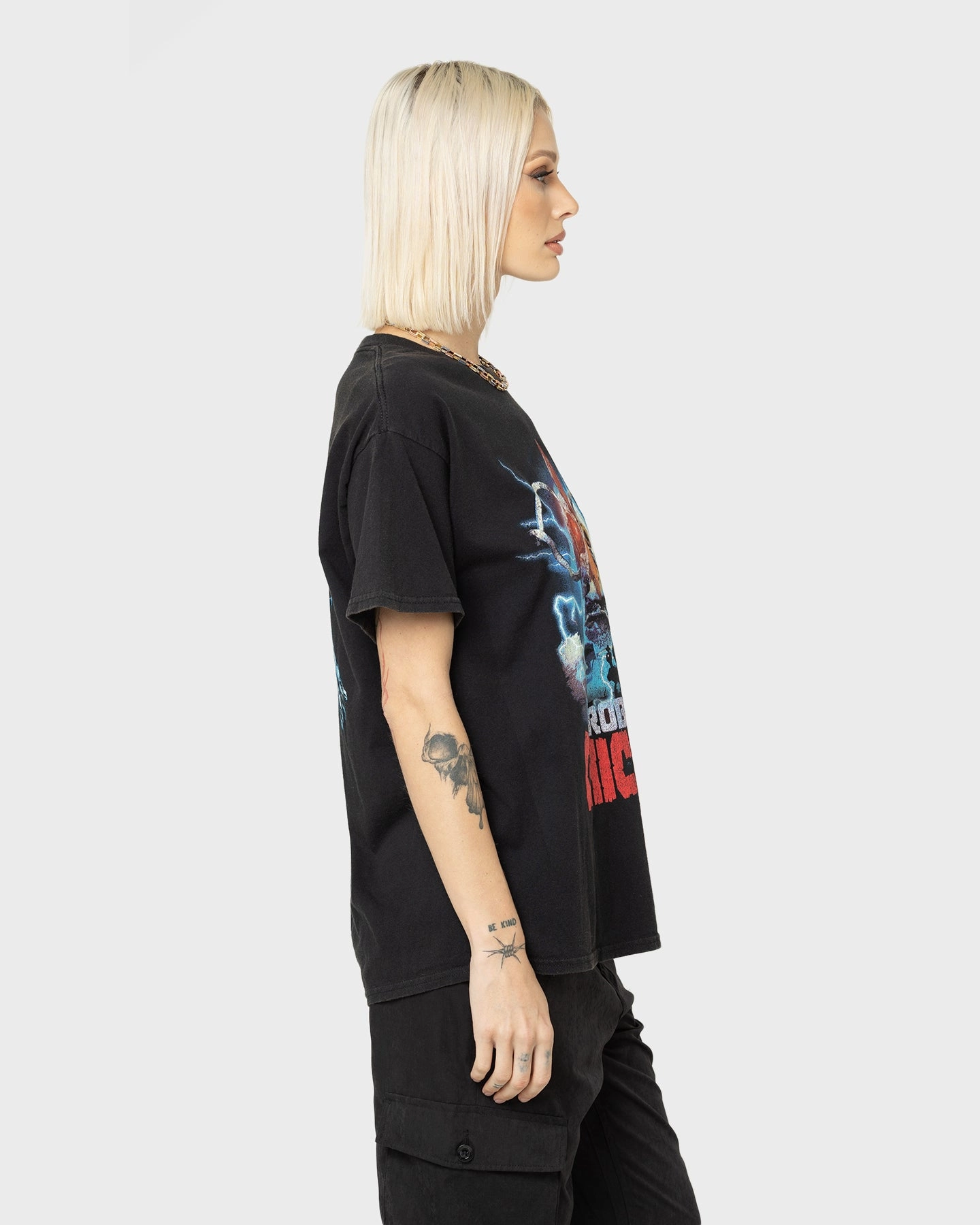 American Thrift Robot Chicken Vintage T-Shirt Black Wash