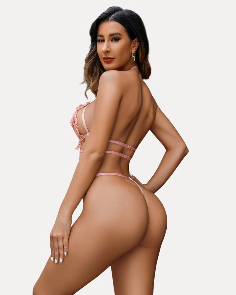 Appliques 2 Piece Bra Panty Set