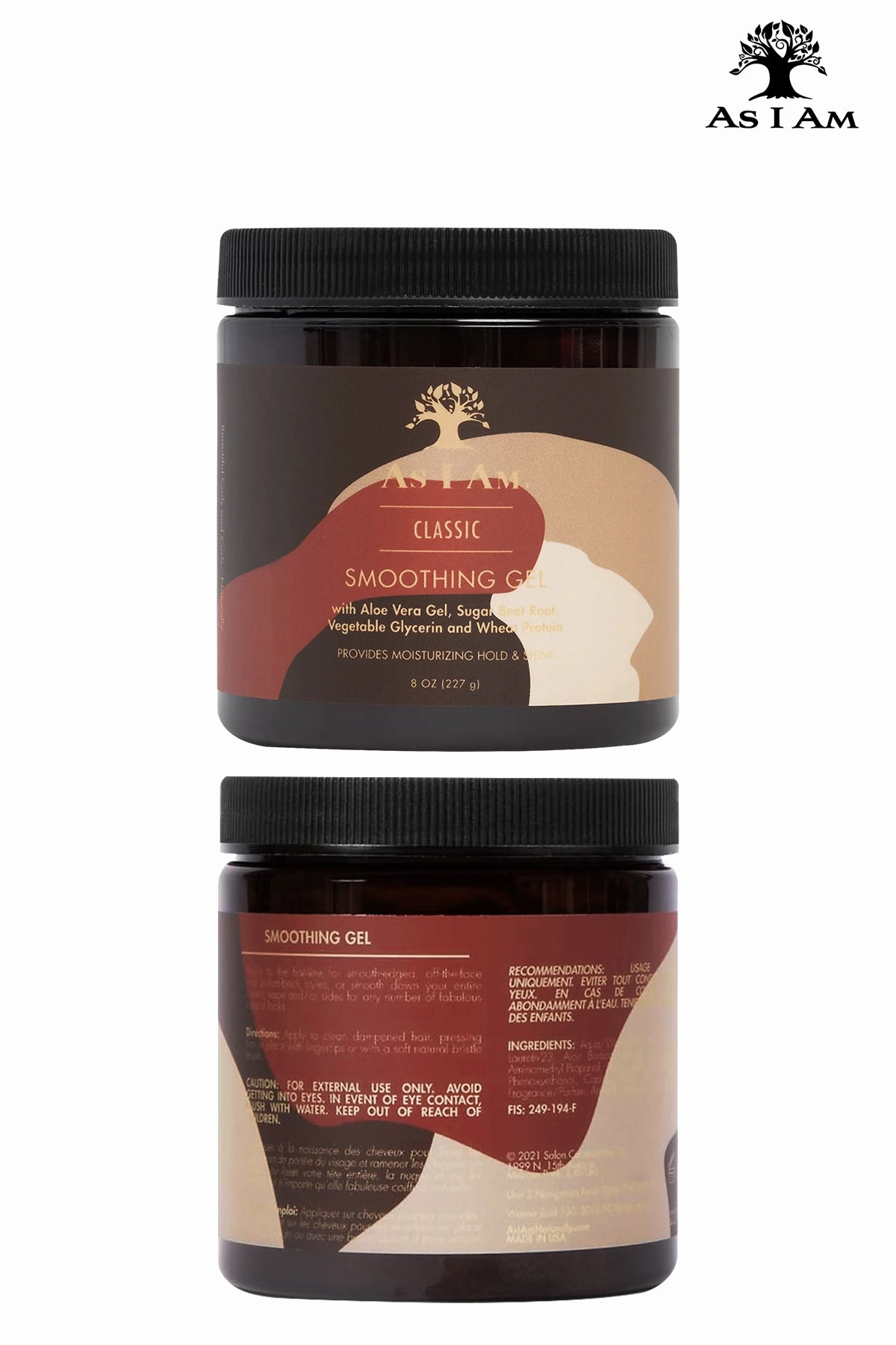AS I AM CLASSIC SMOOTHING GEL PROVIDES MOISTURIZING HOLD & SHINE 8oz