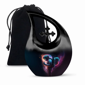 Astronaut-Themed Eternal Galaxy Memorial Adult Cremation Urn