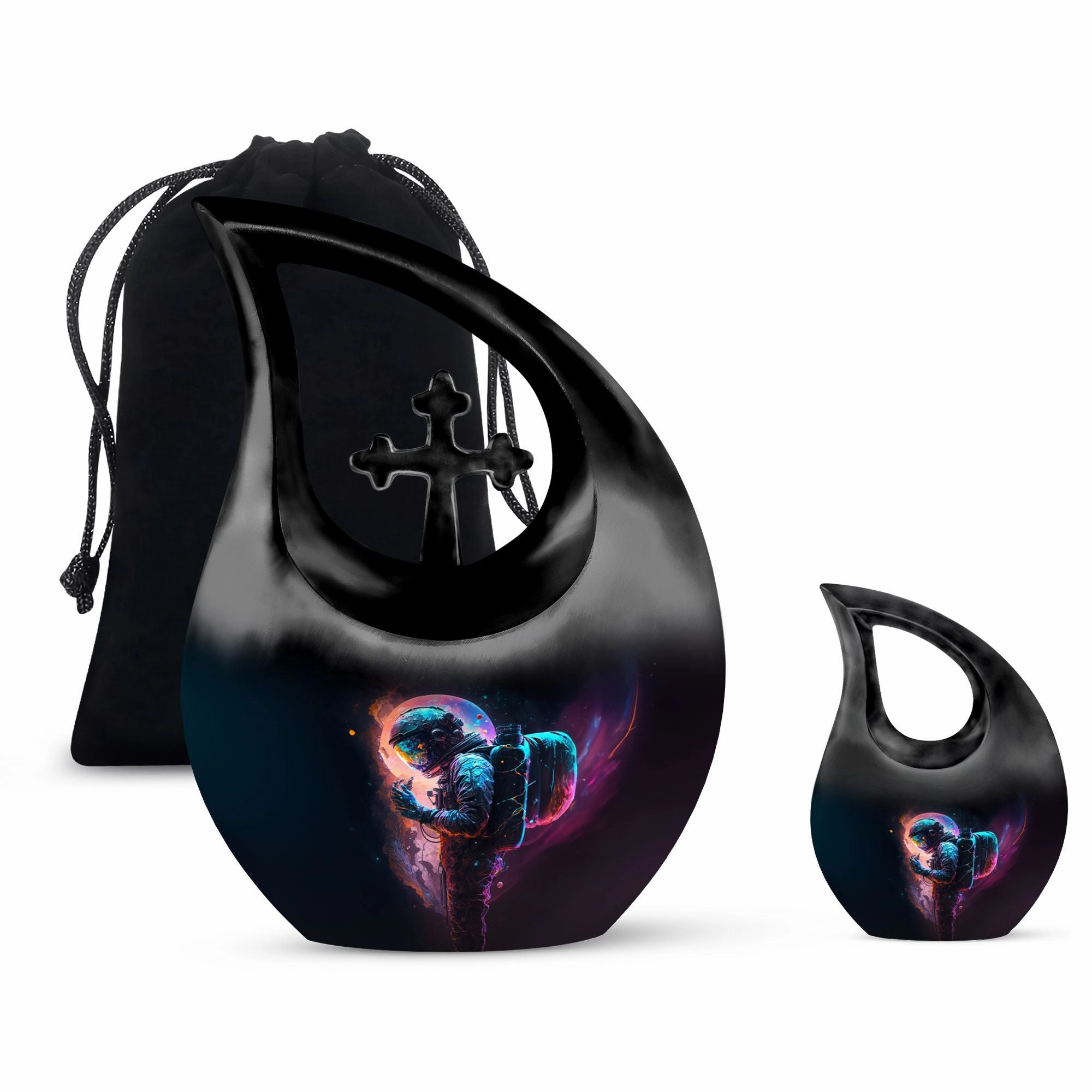 Astronaut-Themed Eternal Galaxy Memorial Adult Cremation Urn