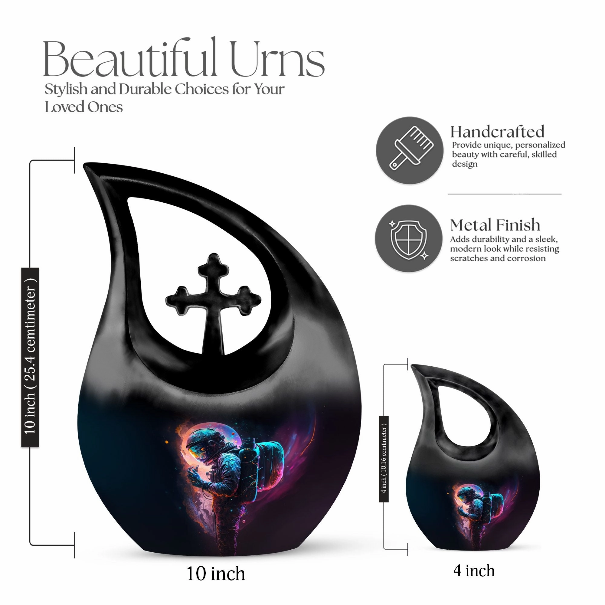 Astronaut-Themed Eternal Galaxy Memorial Adult Cremation Urn