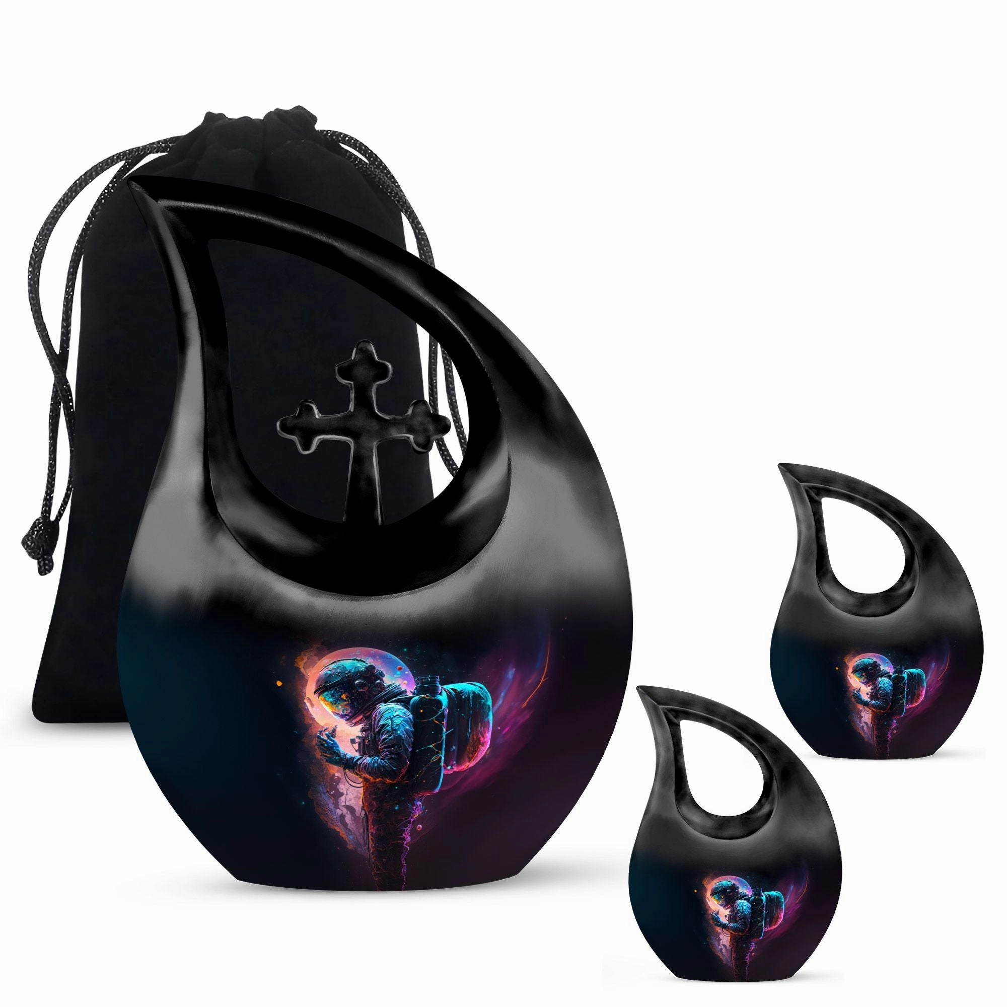 Astronaut-Themed Eternal Galaxy Memorial Adult Cremation Urn