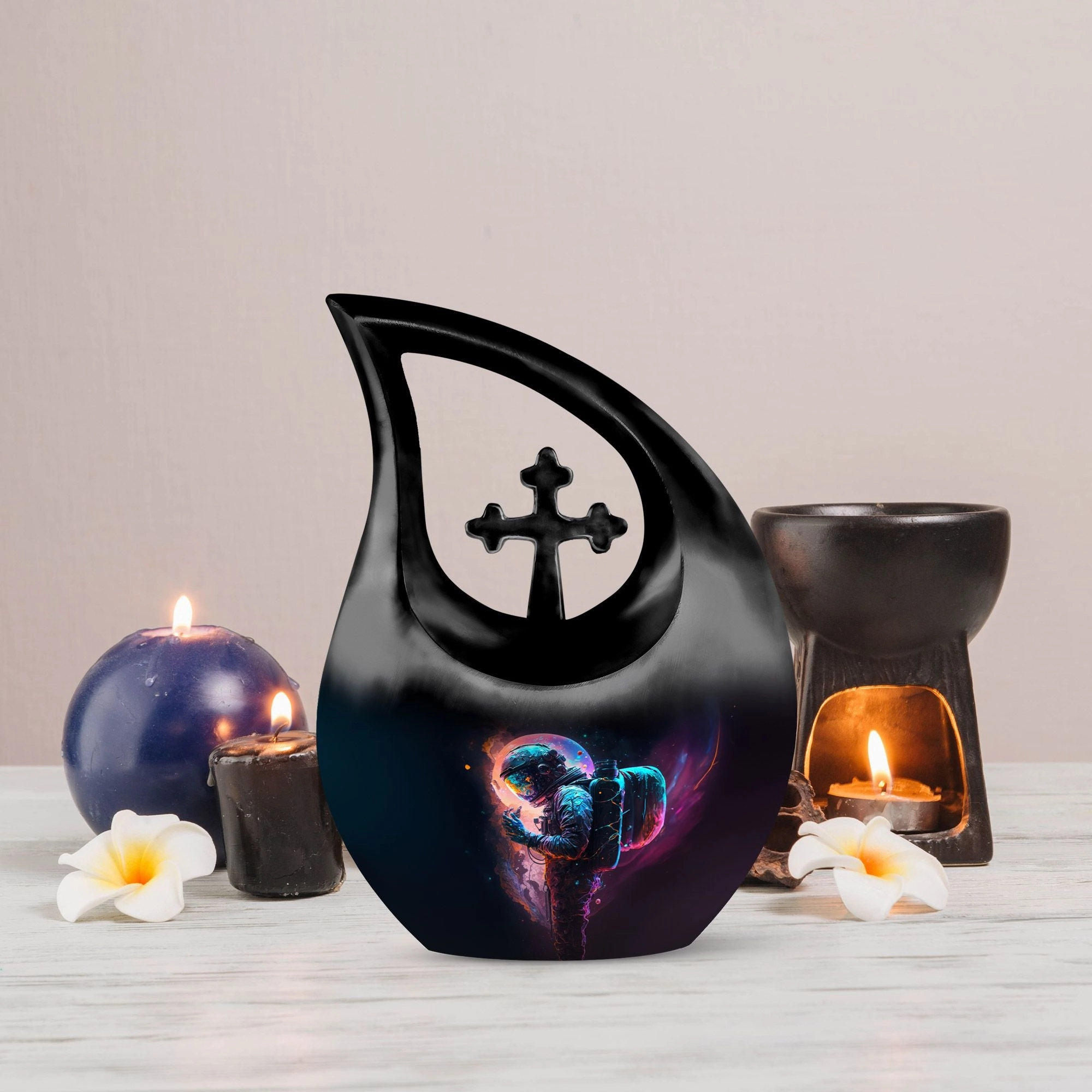 Astronaut-Themed Eternal Galaxy Memorial Adult Cremation Urn