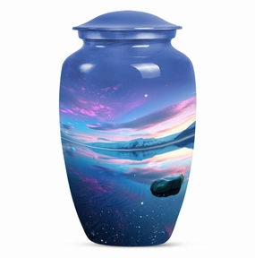 Aurora Borealis Sublime Memorial Ceremonial Urn for Adult Ashes