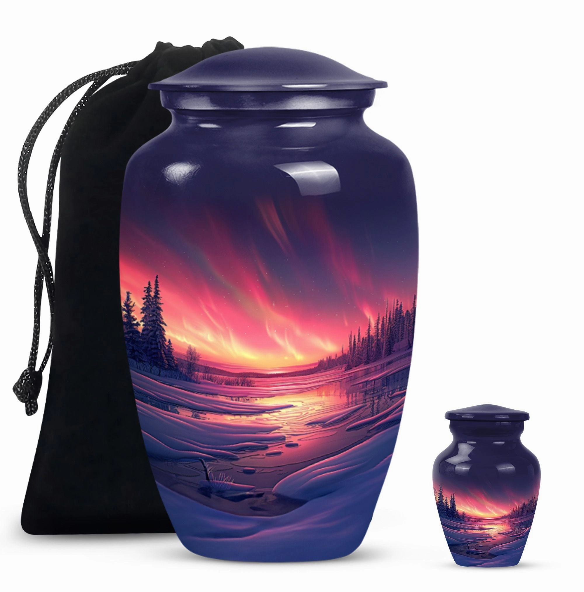 Aurora Borealis Urn - A Remembrance Choice for Adult Male