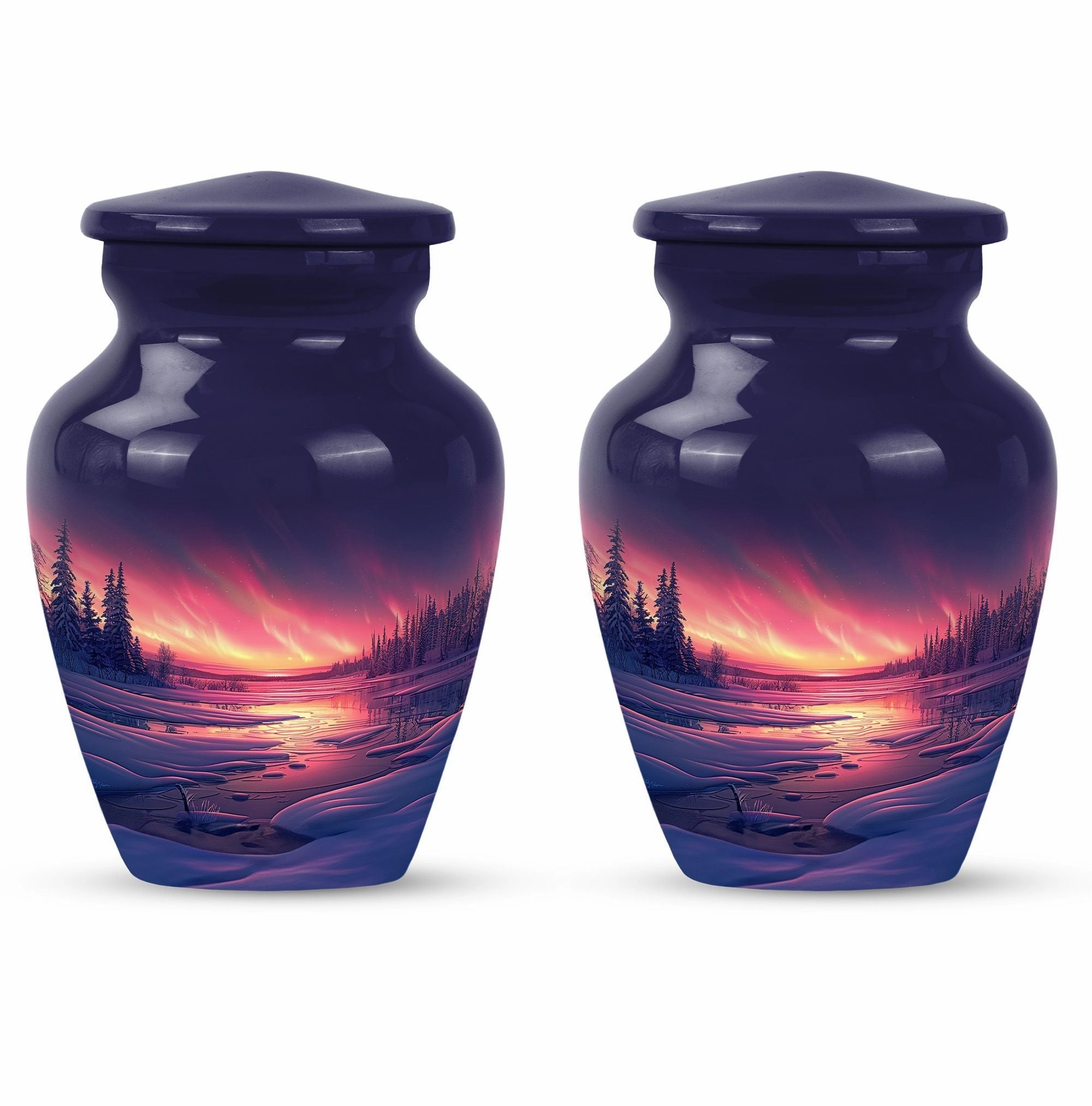 Aurora Borealis Urn - A Remembrance Choice for Adult Male