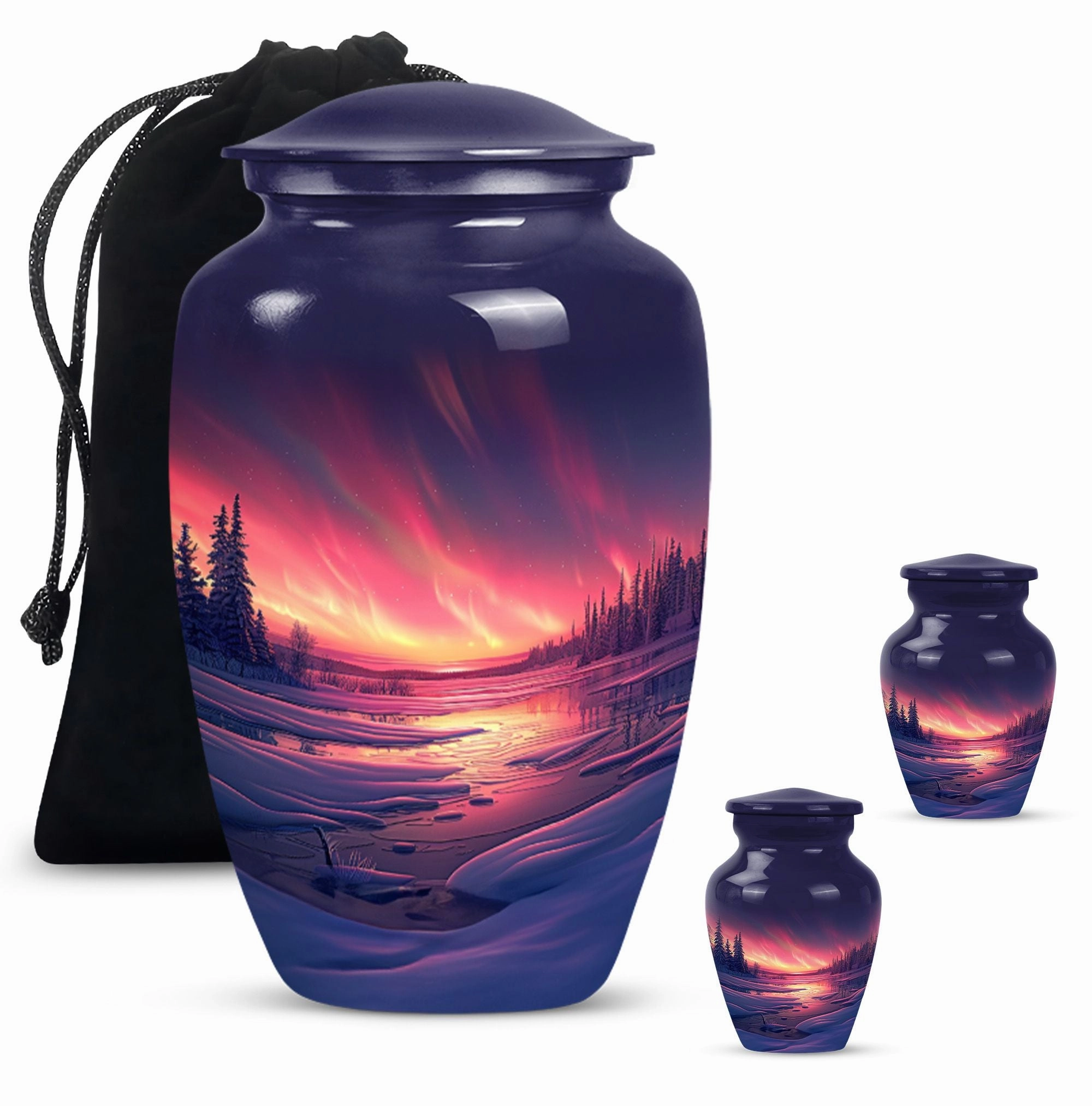 Aurora Borealis Urn - A Remembrance Choice for Adult Male