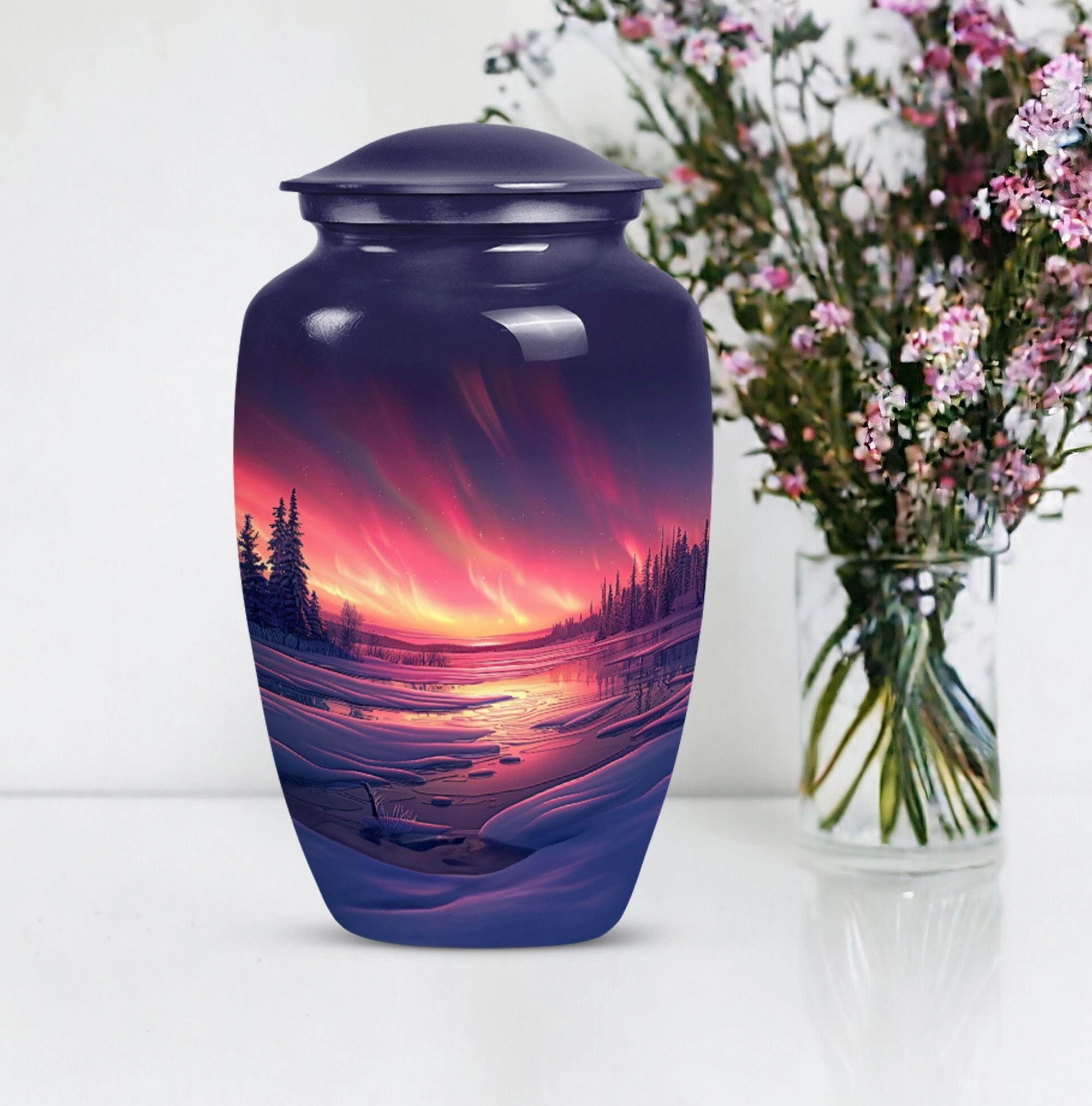 Aurora Borealis Urn - A Remembrance Choice for Adult Male