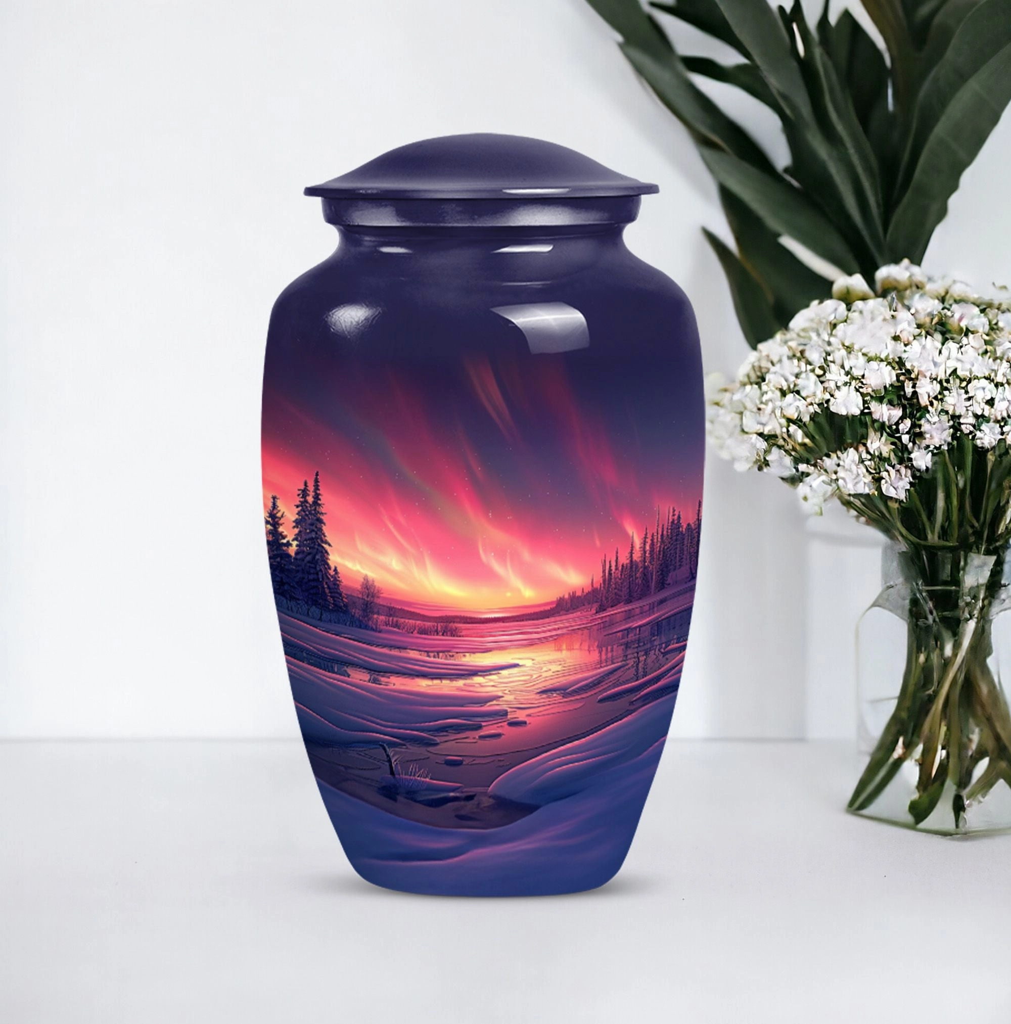 Aurora Borealis Urn - A Remembrance Choice for Adult Male