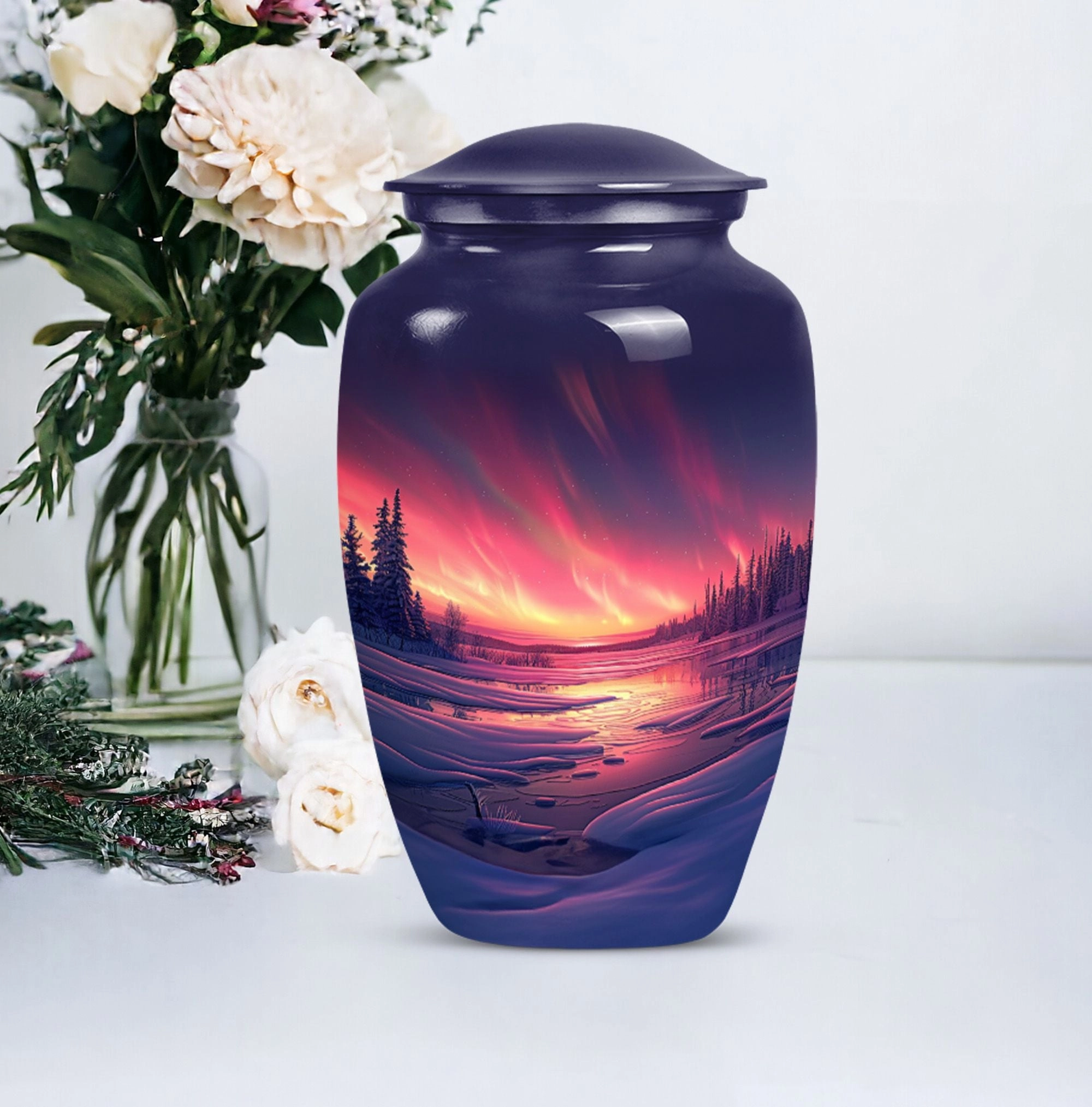Aurora Borealis Urn - A Remembrance Choice for Adult Male