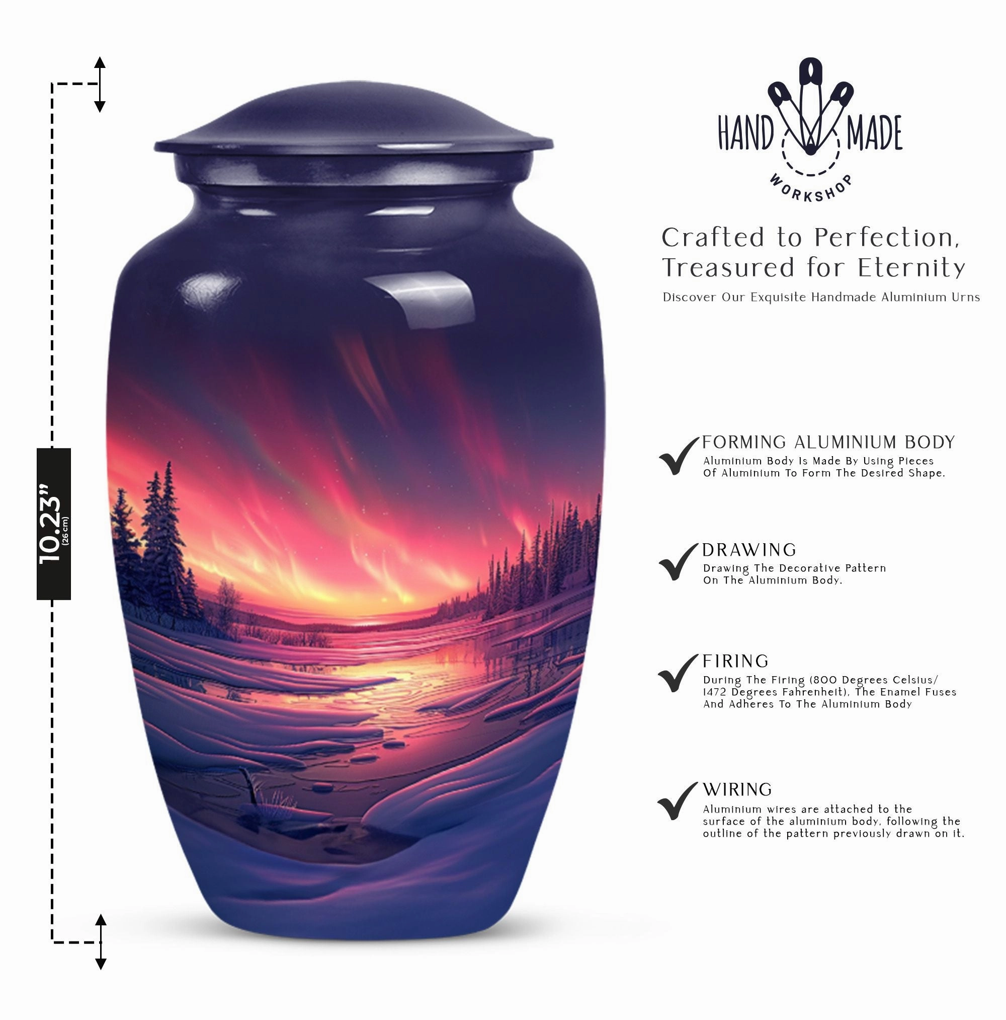 Aurora Borealis Urn - A Remembrance Choice for Adult Male