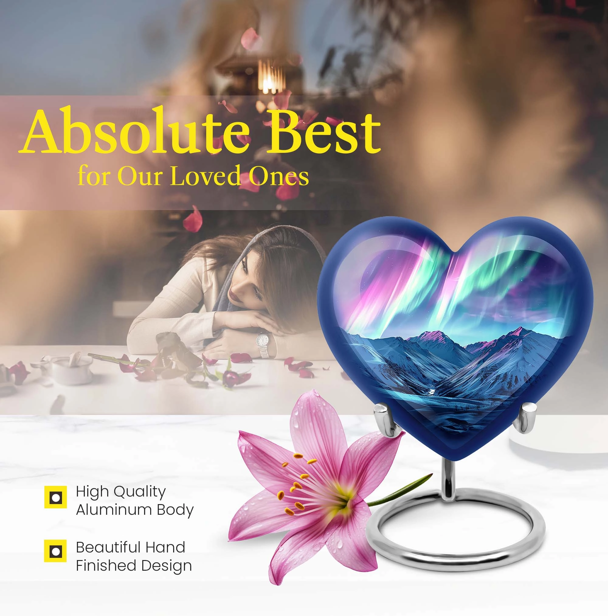 AURORA Luminescence: Personalized Memorial Urn for Ash