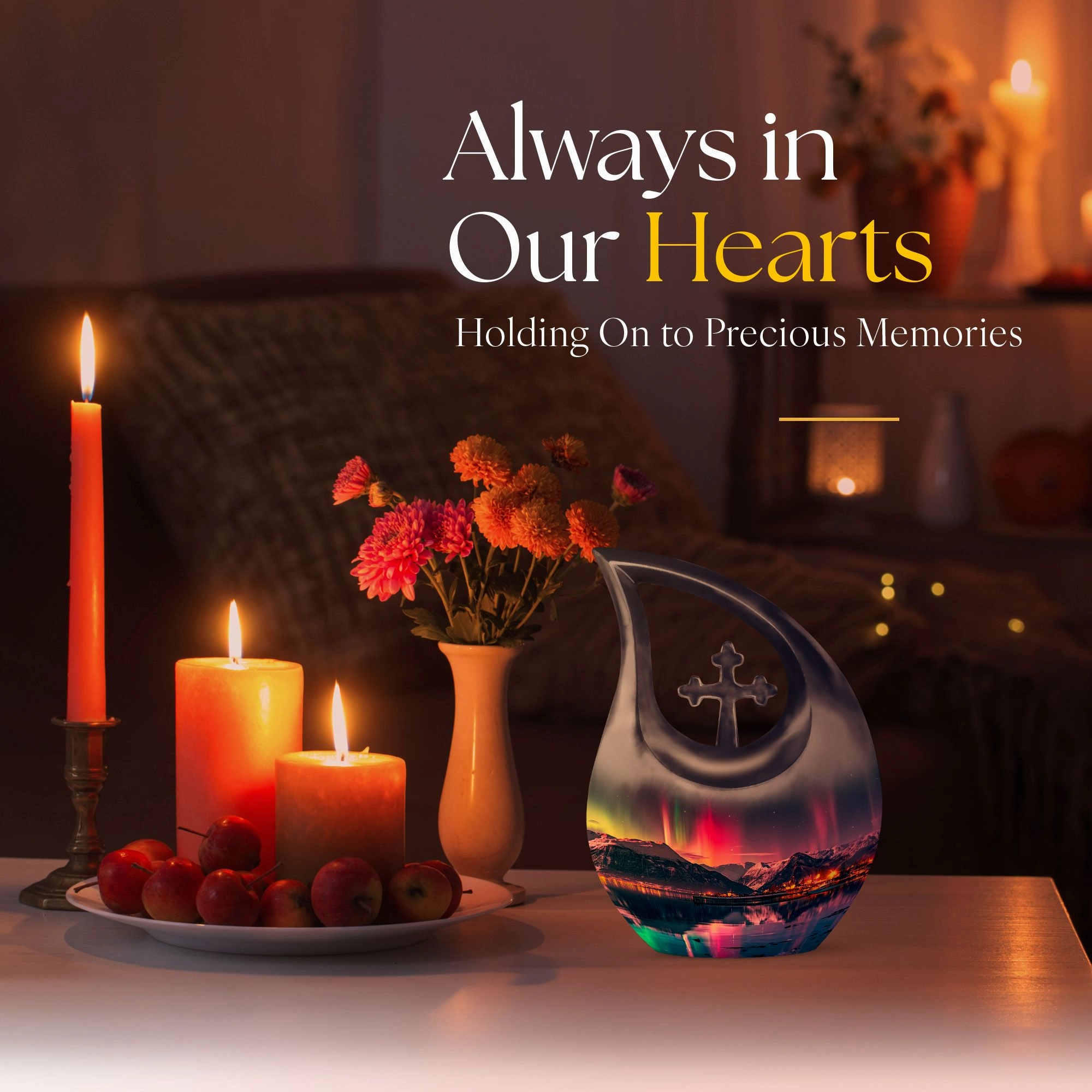 Aurora Urn -  Container For Cremated Adult Human Ashes